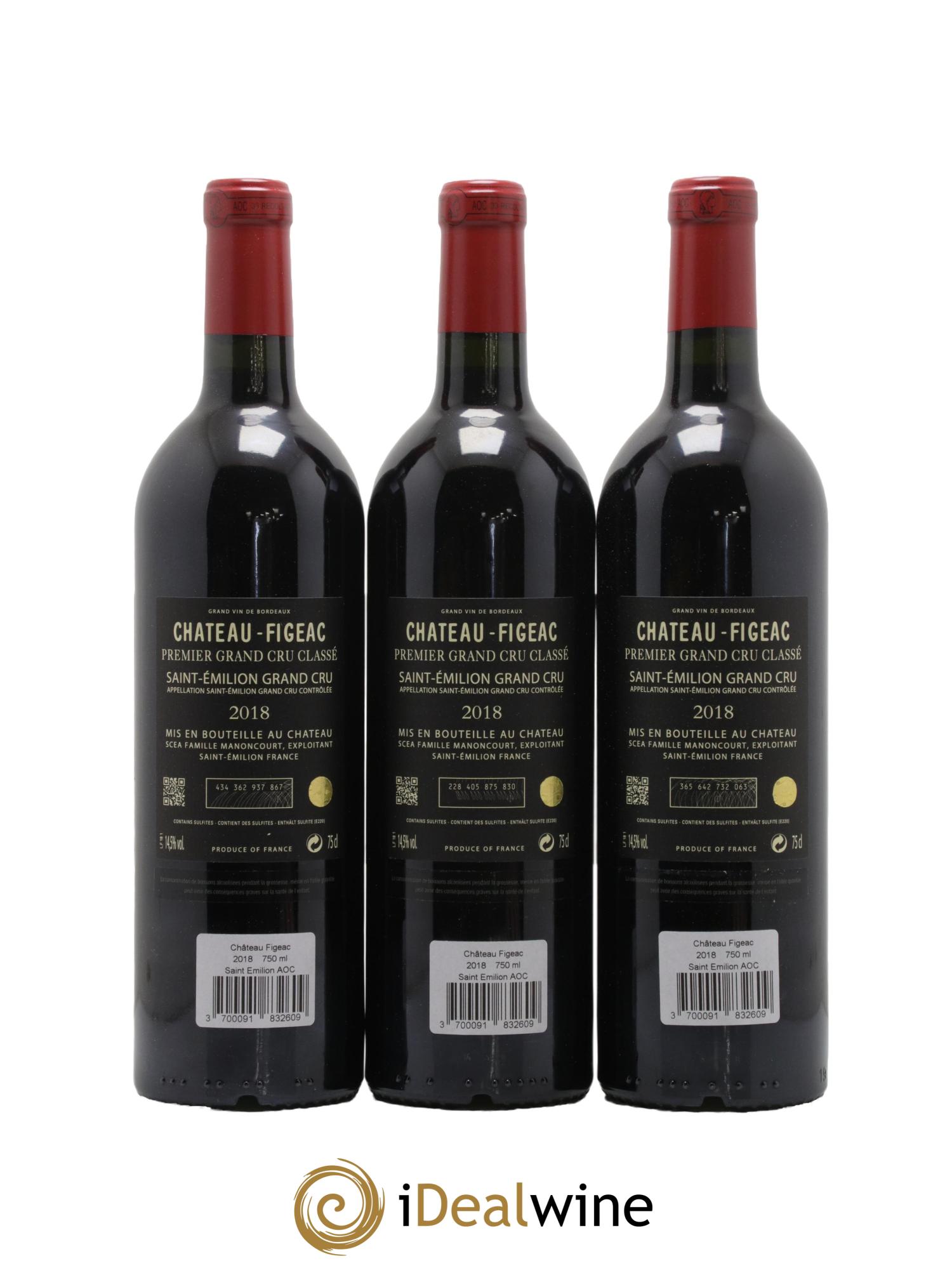 Château Figeac 1er Grand Cru Classé A  2018 - Lot of 6 bottles - 2