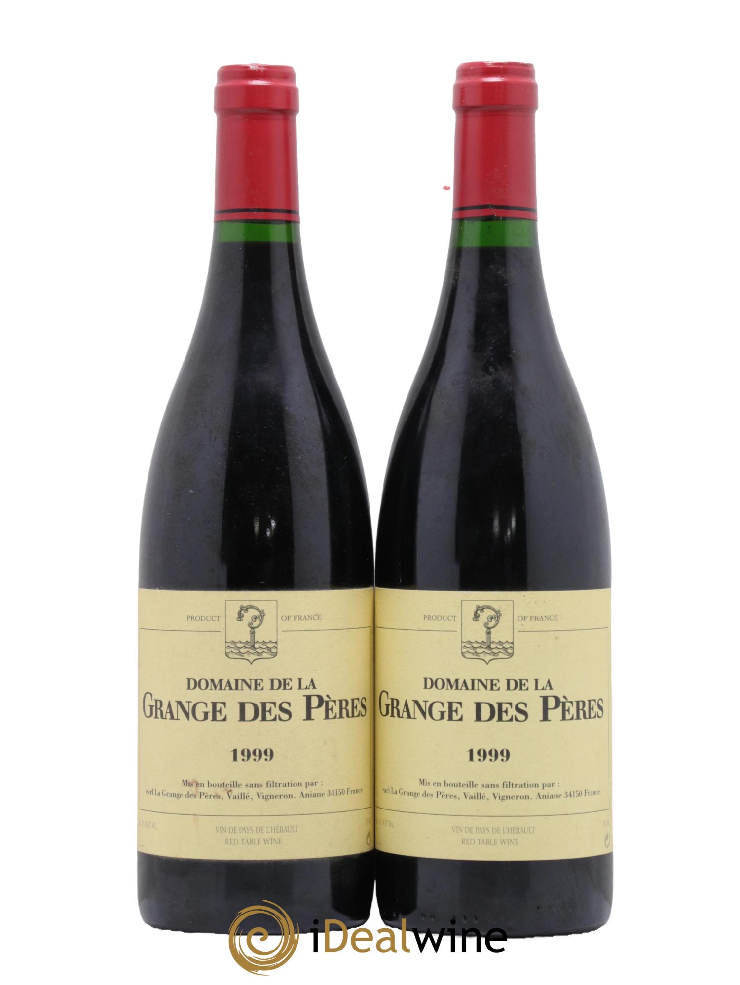 Pays d'Hérault Grange des Pères Laurent Vaillé 1999 - Lot de 2 bouteilles - 0