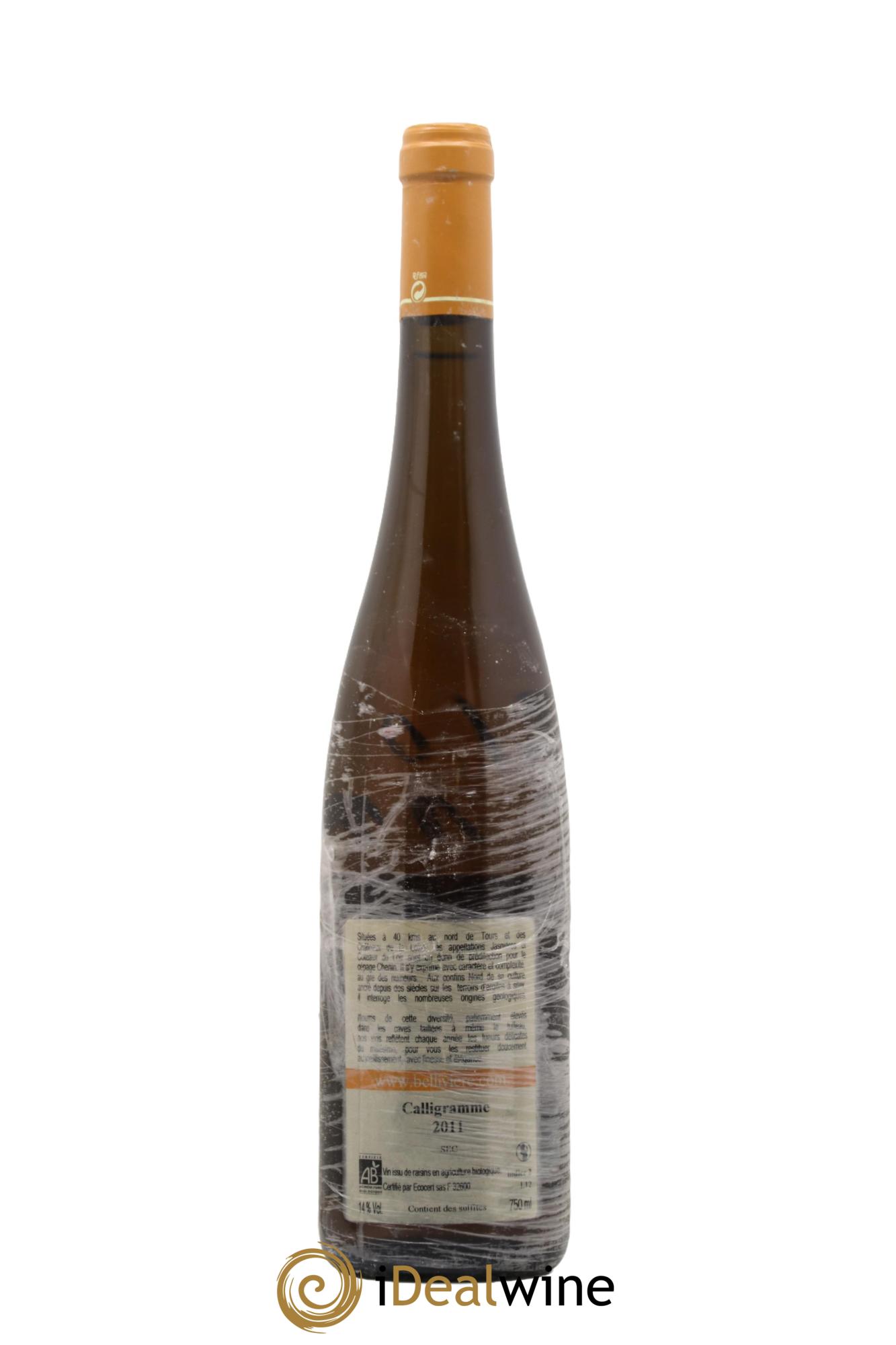 Jasnières Calligramme Domaine de Bellivière 2011 - Lot of 1 bottle - 1