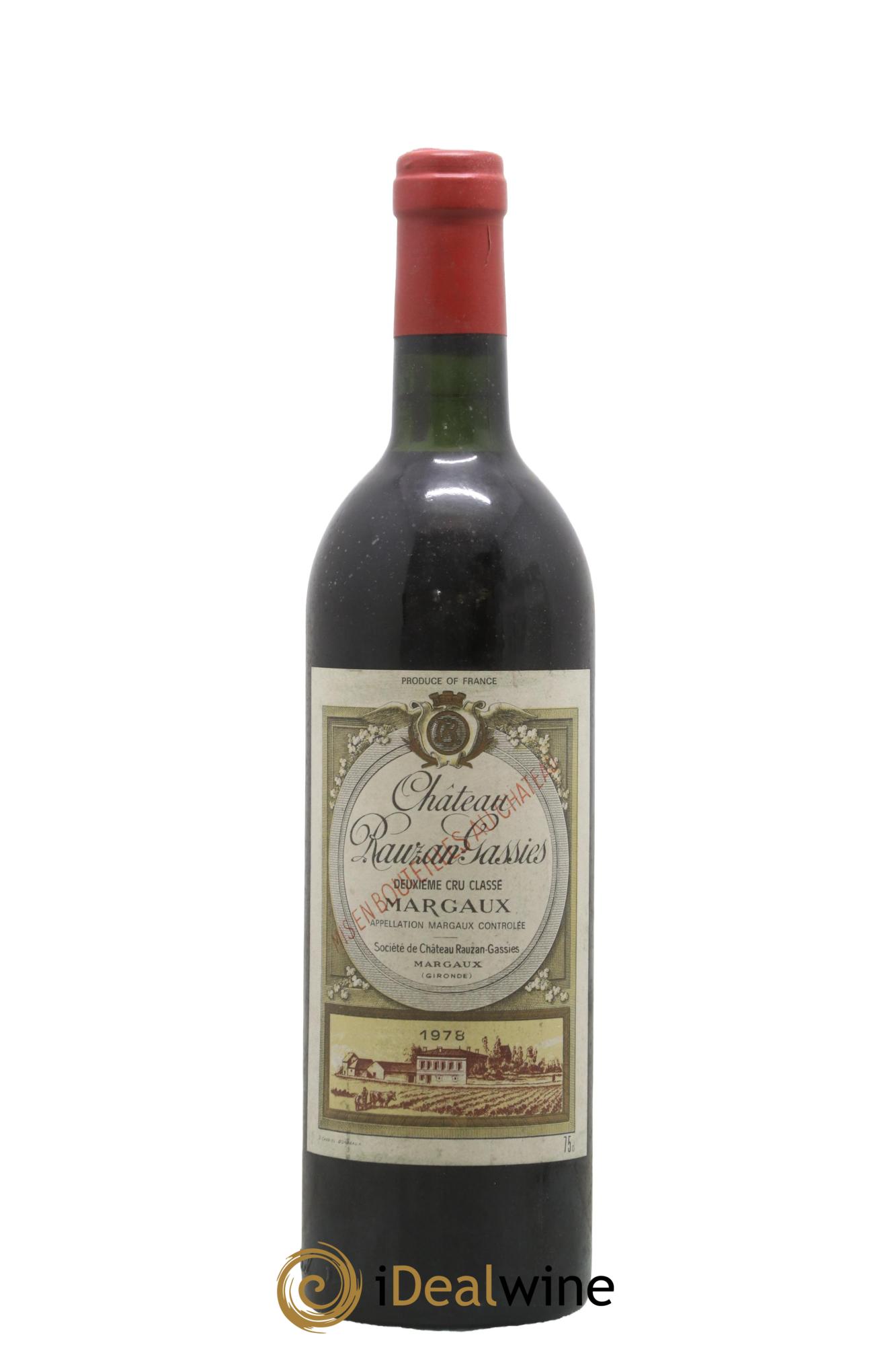 Château Rauzan-Gassies 2ème Grand Cru Classé 1978 - Lot of 1 bottle - 0