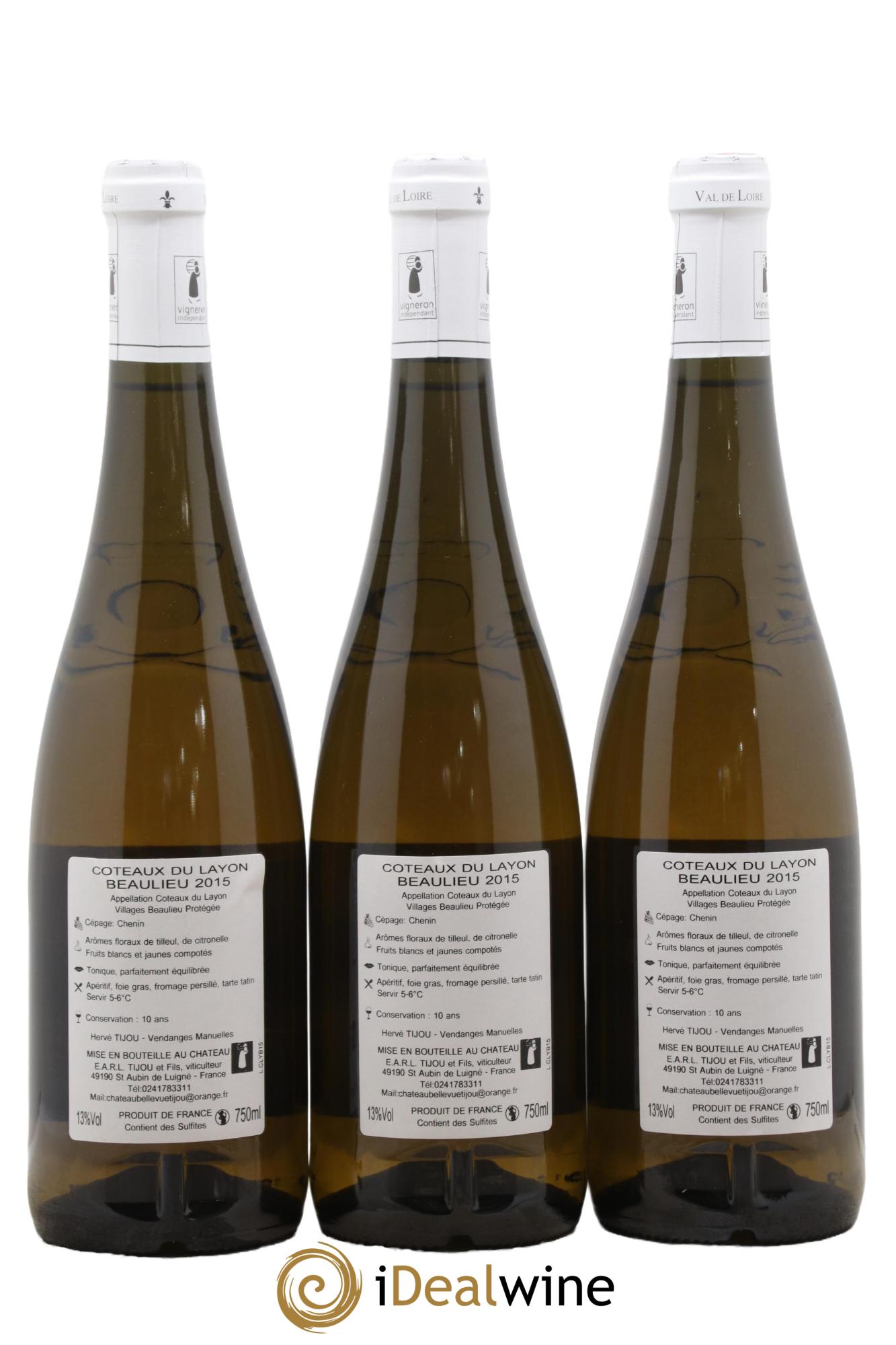 Coteaux du Layon Beaulieu Château Bellevue 2015 - Posten von 3 Flaschen - 1