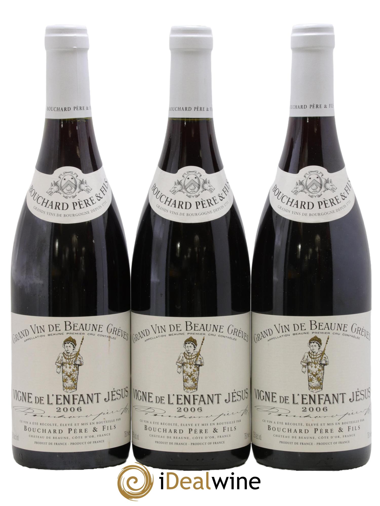 Beaune 1er Cru Grèves - Vigne de l'Enfant Jésus Bouchard Père & Fils 2006 - Lot of 3 bottles - 0
