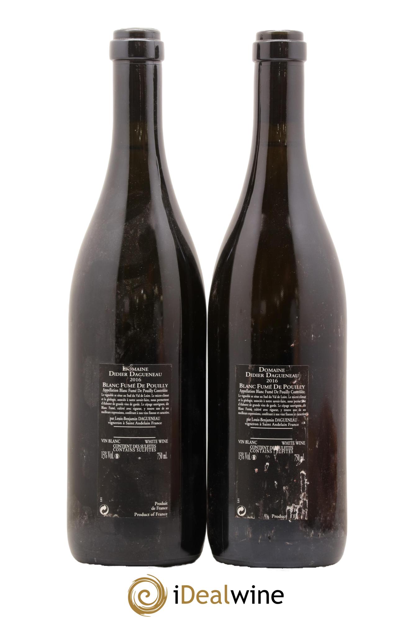 Vin de France (anciennement Pouilly-Fumé) Silex Dagueneau (Domaine Didier - Louis-Benjamin) 2016 - Lot de 2 bouteilles - 1