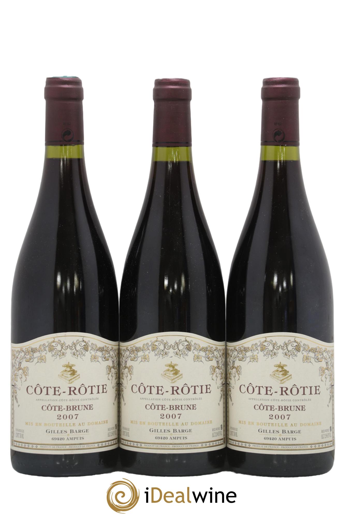 Côte-Rôtie Côte-Brune Barge (Domaine) 2007 - Lot de 3 bouteilles - 0