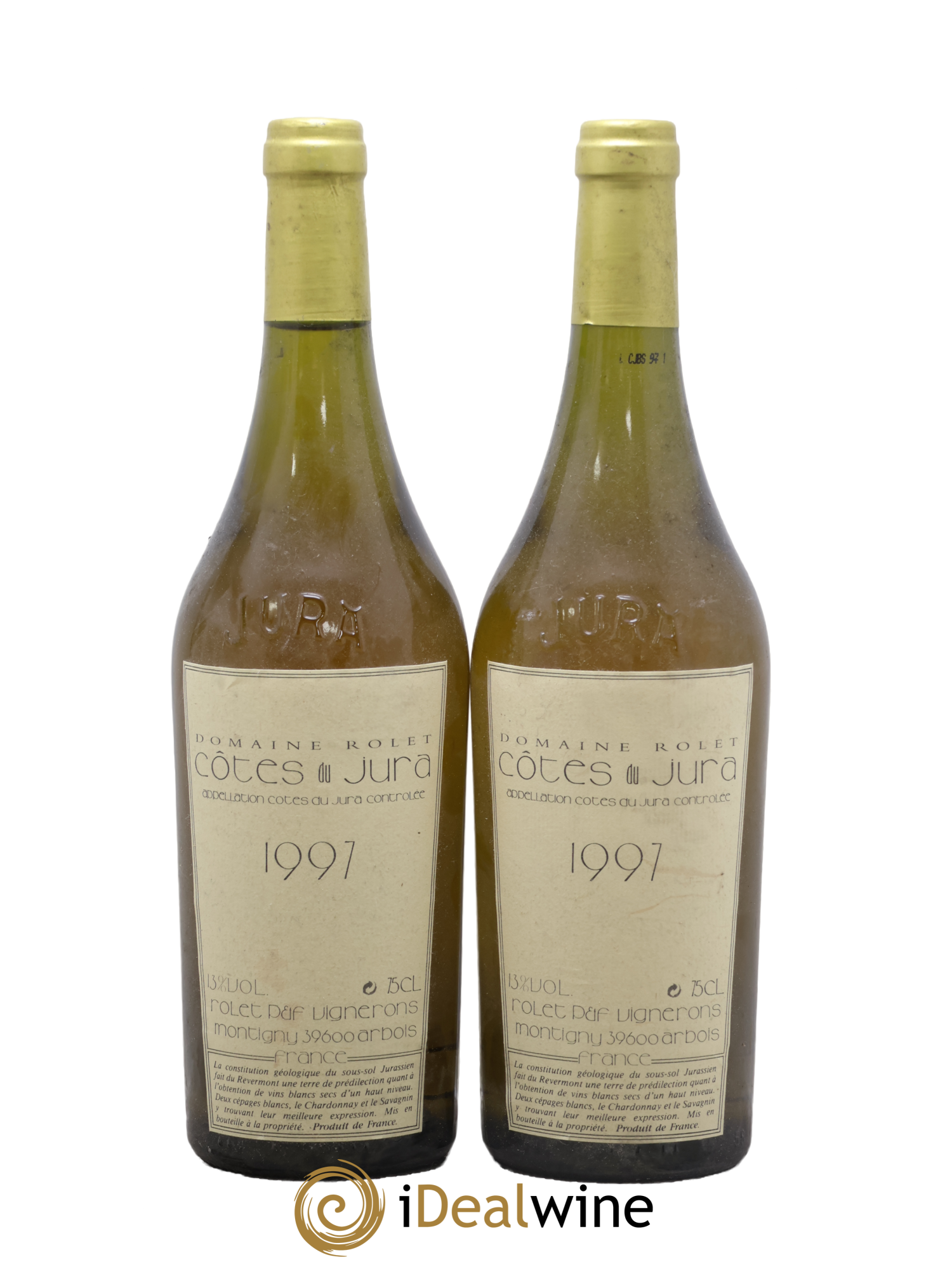 Côtes du Jura Domaine Rolet 1997 - Lot de 2 bouteilles - 0