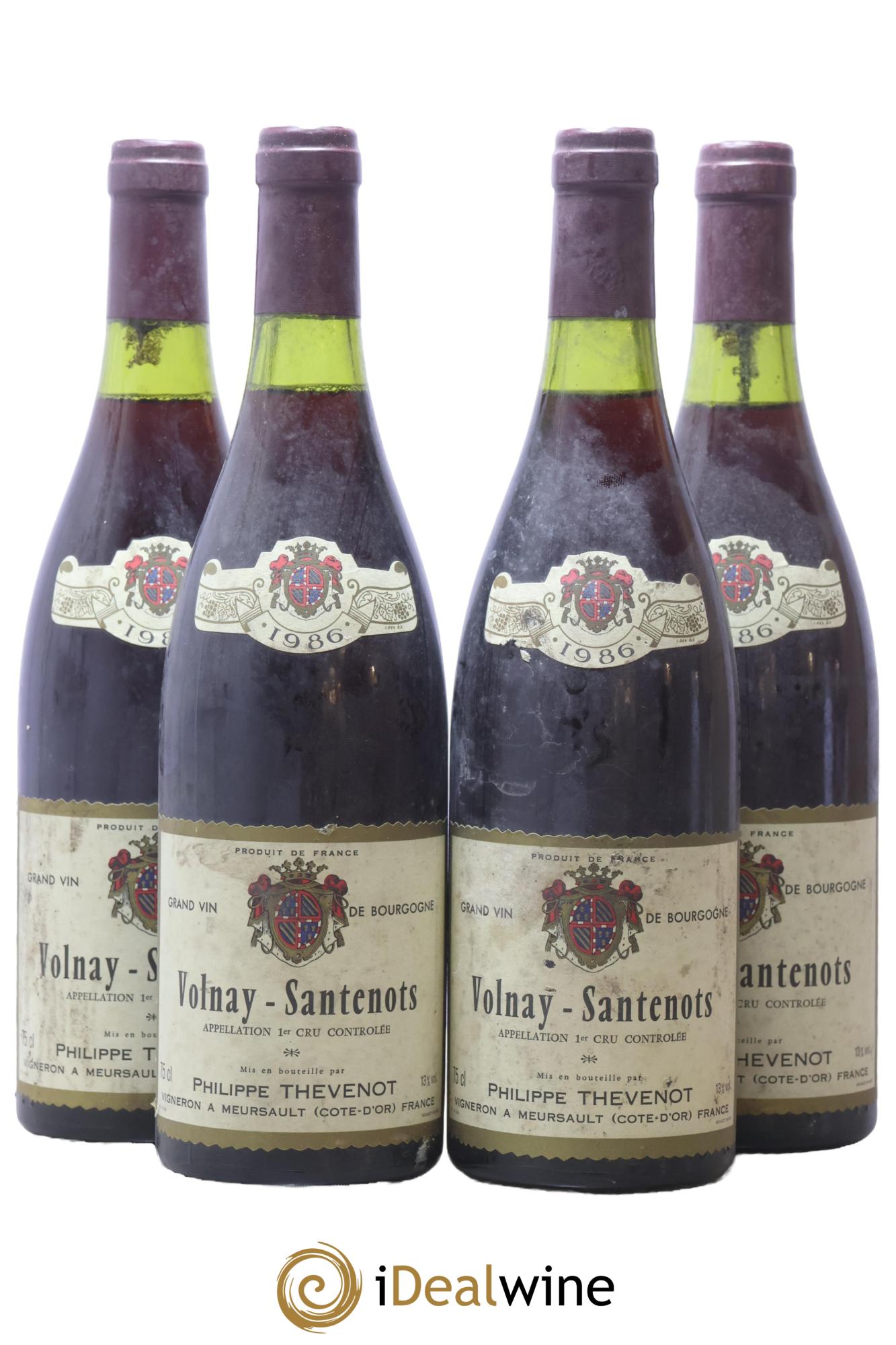 Volnay 1er Cru Santenots Philippe Thevenot 1986 - Posten von 4 Flaschen - 0