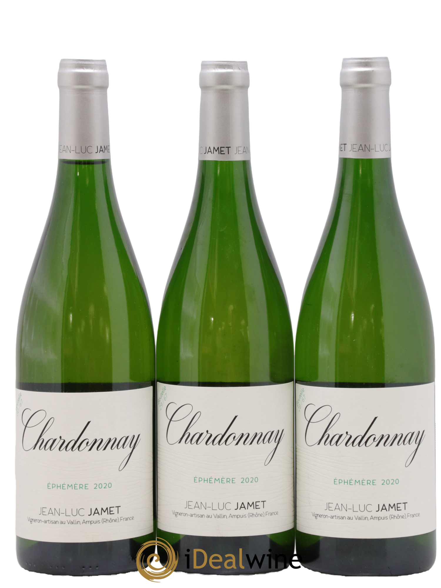 Vin de France Chardonnay Ephémère Jean-Luc Jamet 2020 - Lot de 3 bouteilles - 0