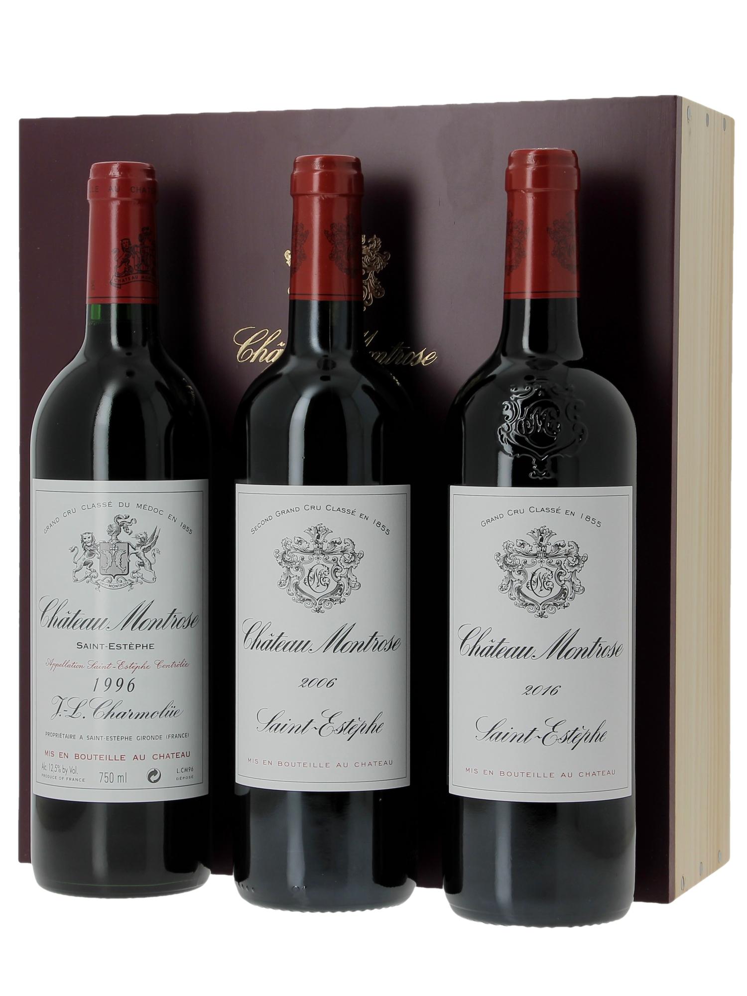 Château Montrose- Coffret Trilogie Montrose bouteille (1996/2006/2016) - Posten von 1 Flasche - 1