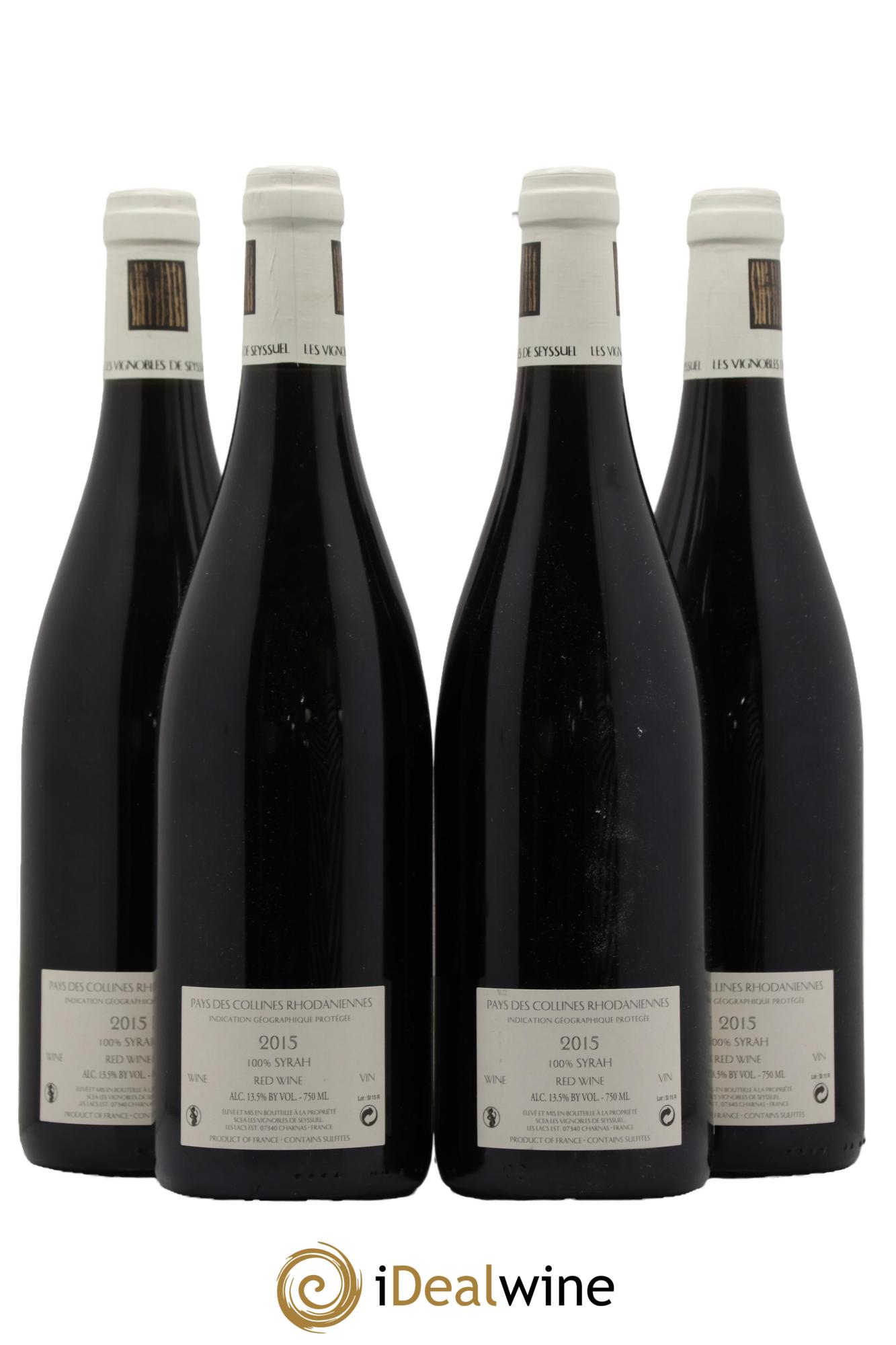IGP Collines Rhodaniennes Sixtus Les Vignobles de Seyssuel - Louis Cheze (Domaine) 2015 - Lot of 4 bottles - 1