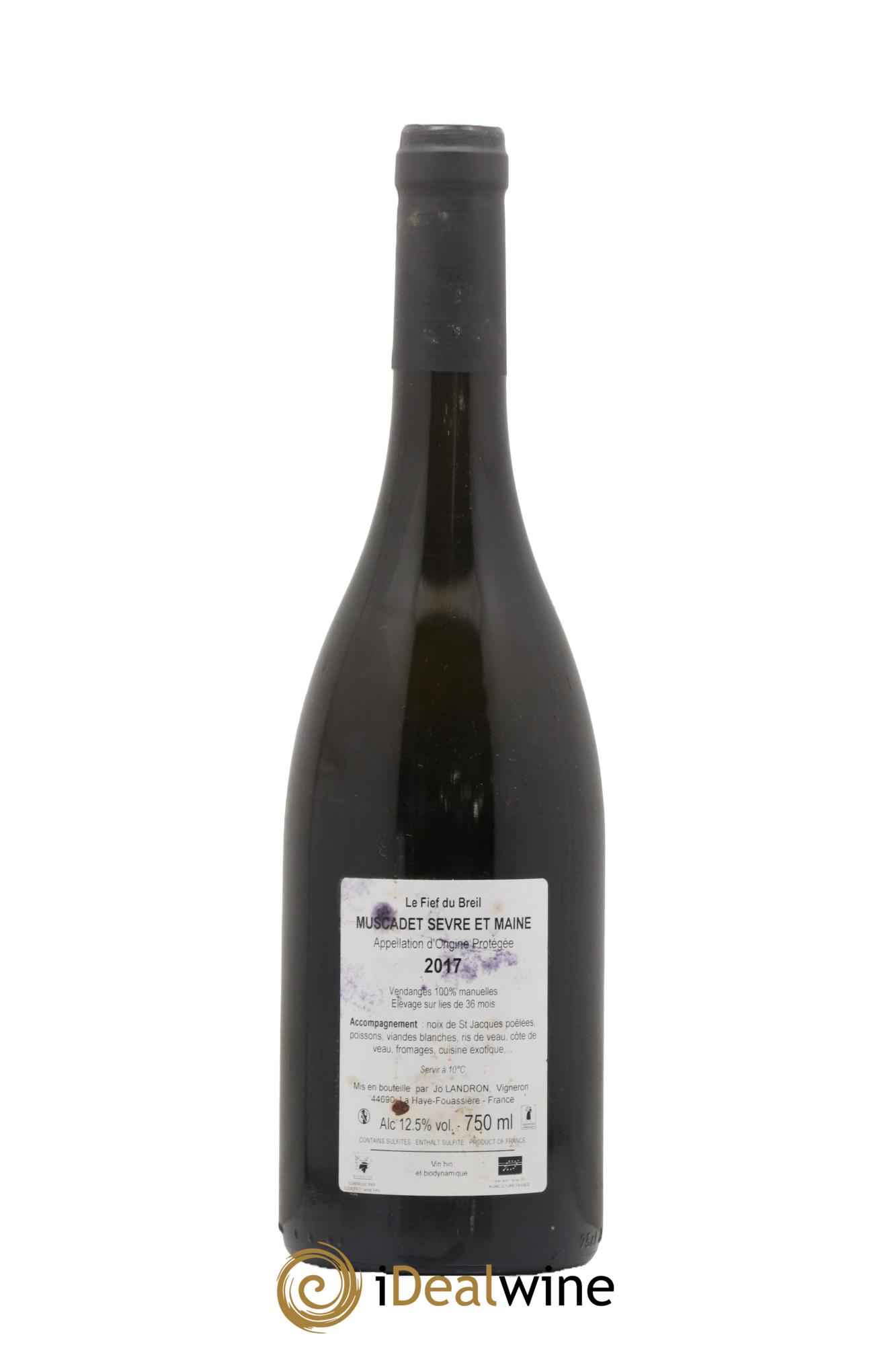 Muscadet-Sèvre-et-Maine Le Fief du Breil Jo Landron 2017 - Lot de 1 bouteille - 1