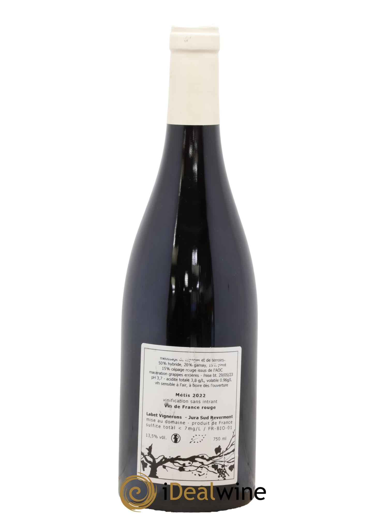 Vin de France Métis Romain - Julien - Charline Labet 2022 - Lot de 1 bouteille - 1