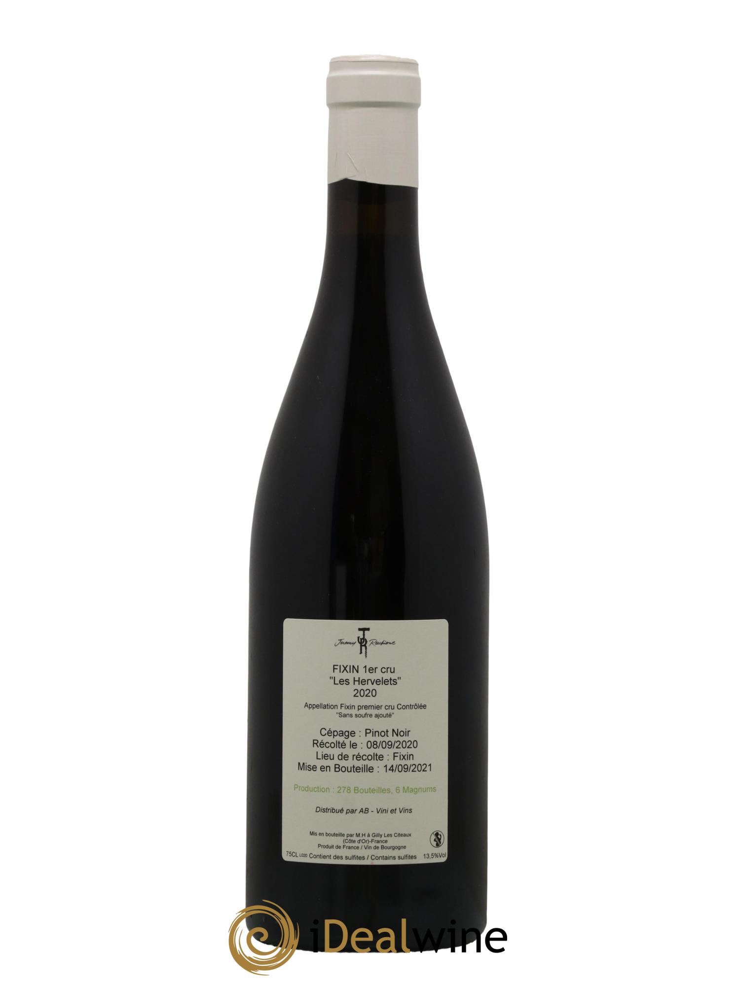Fixin 1er Cru Les Hervelets Jérémy Recchione 2020 - Lot de 1 bouteille - 1
