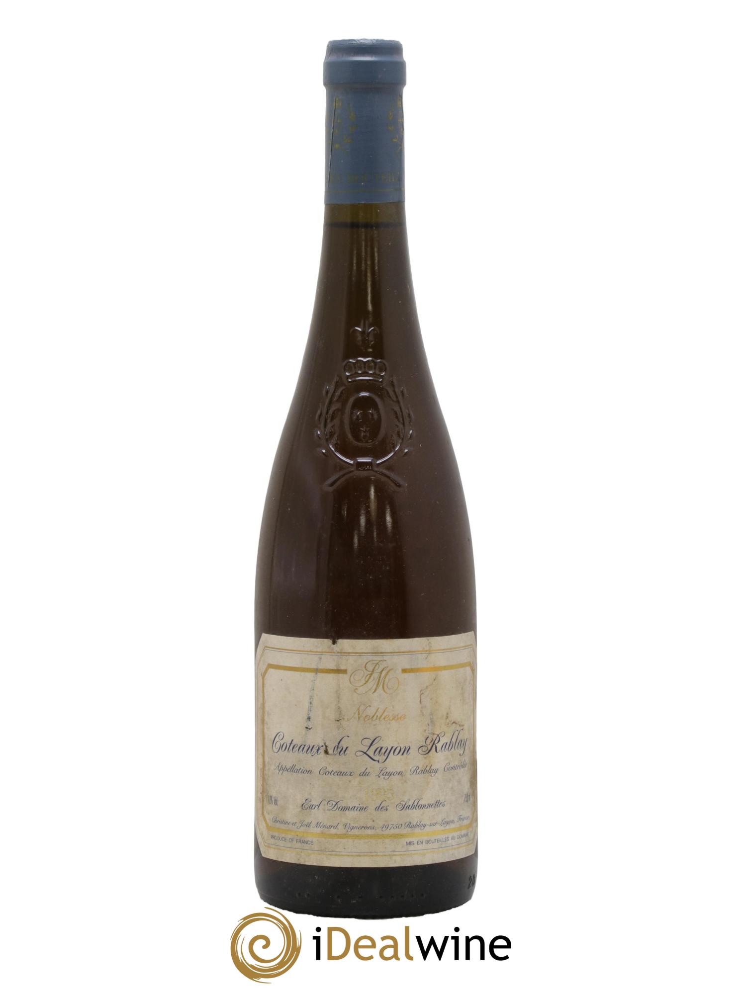 Coteaux du Layon Rablay Noblesse Domaine Des Sablonnettes Menard 1995 - Lotto di 1 bottiglia - 0