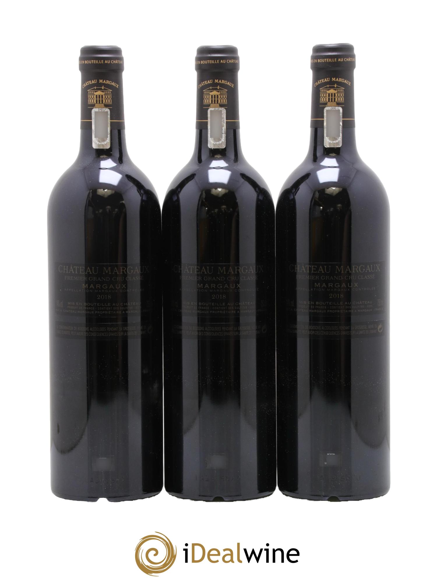 Château Margaux 1er Grand Cru Classé 2018 - Lot de 3 bouteilles - 1
