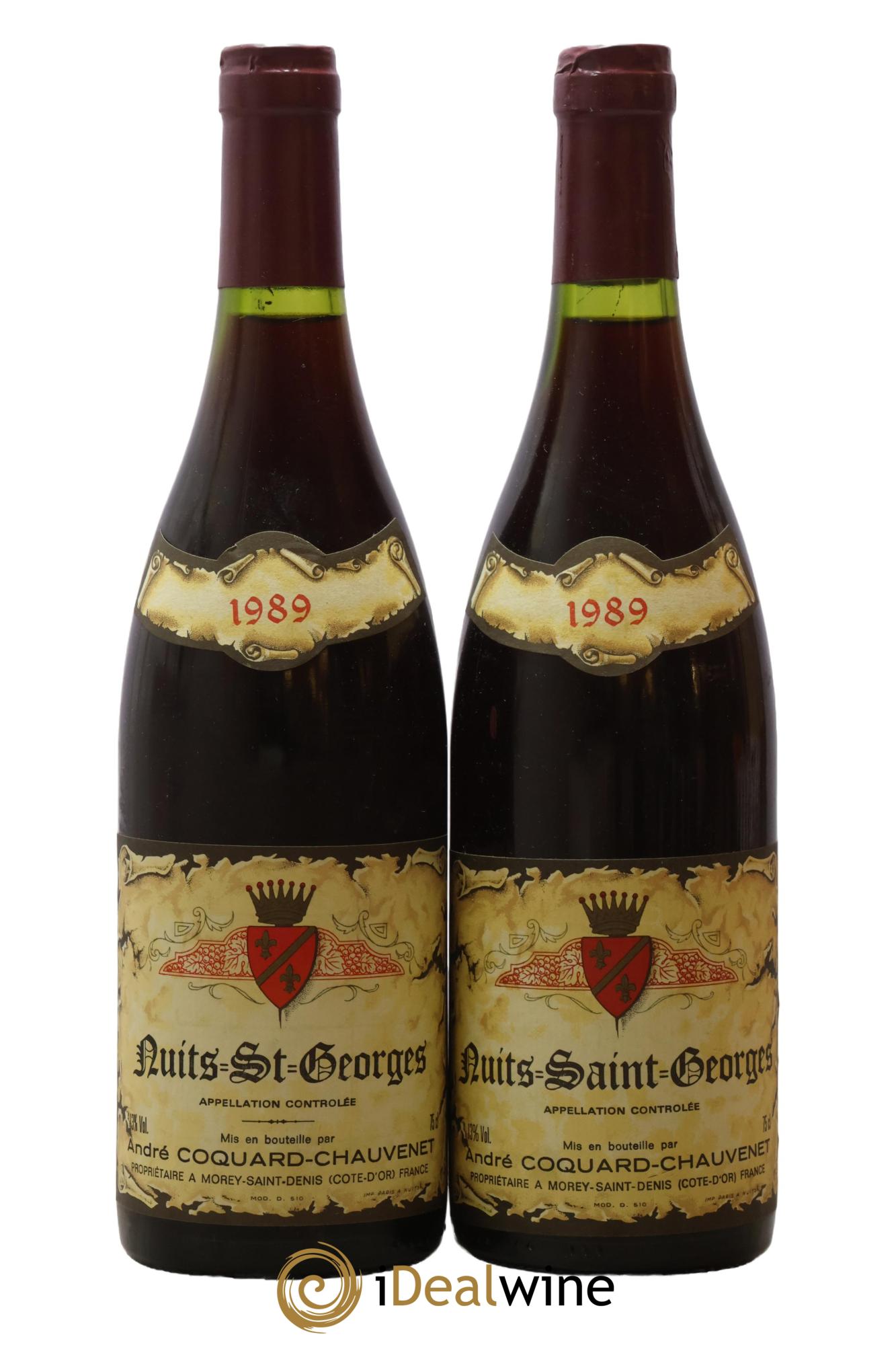 Nuits-Saint-Georges André Coquard Chauvenet 1989 - Lot de 2 bouteilles - 0