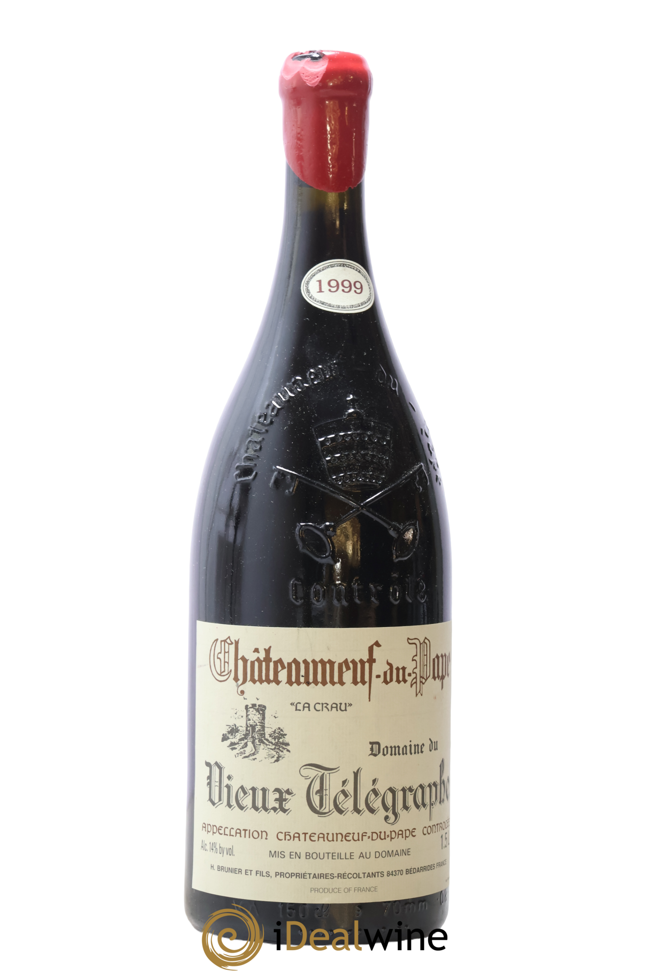Châteauneuf-du-Pape Vieux Télégraphe (Domaine du) Vignobles Brunier 1999 - Lot de 1 magnum - 0