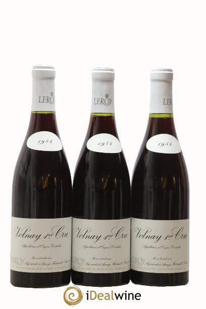 Volnay 1er Cru Leroy SA 1984 - Lot de 3 bouteilles - 0