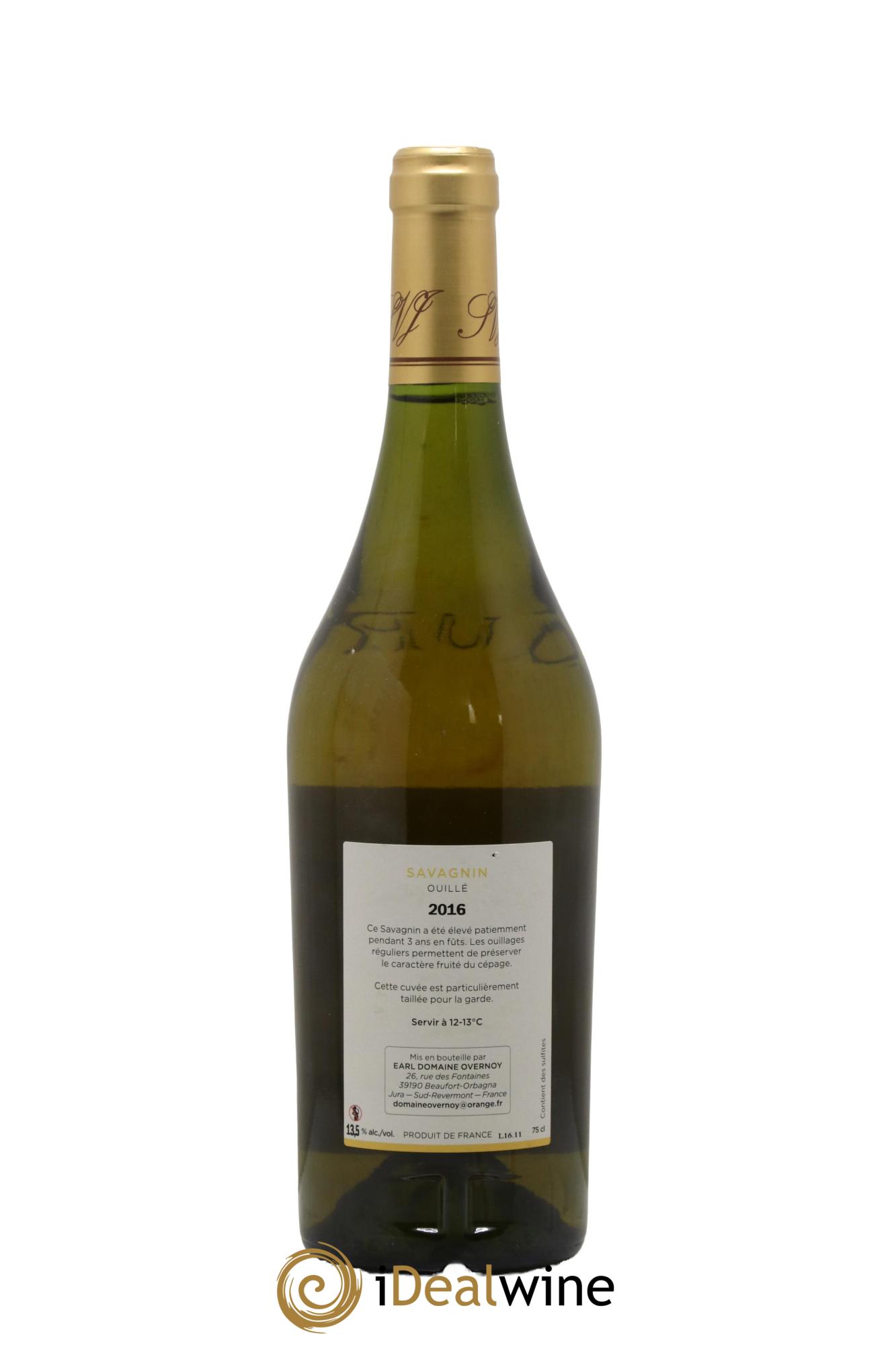Côtes du Jura Savagnin Ouillé 3 ans Guillaume Overnoy 2016 - Lot de 1 bouteille - 1