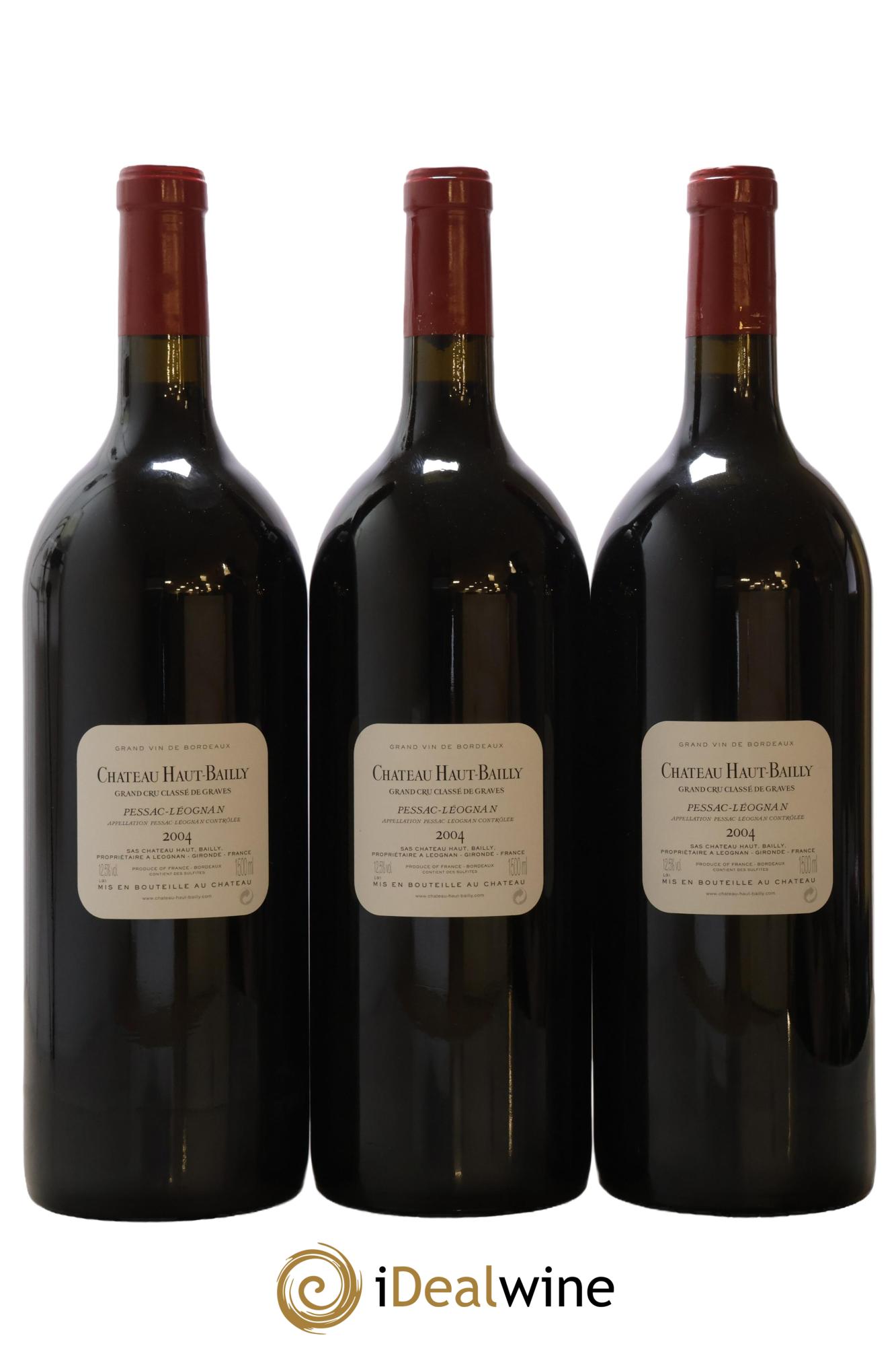Château Haut-Bailly Cru Classé de Graves  2004 - Lot of 3 magnums - 2