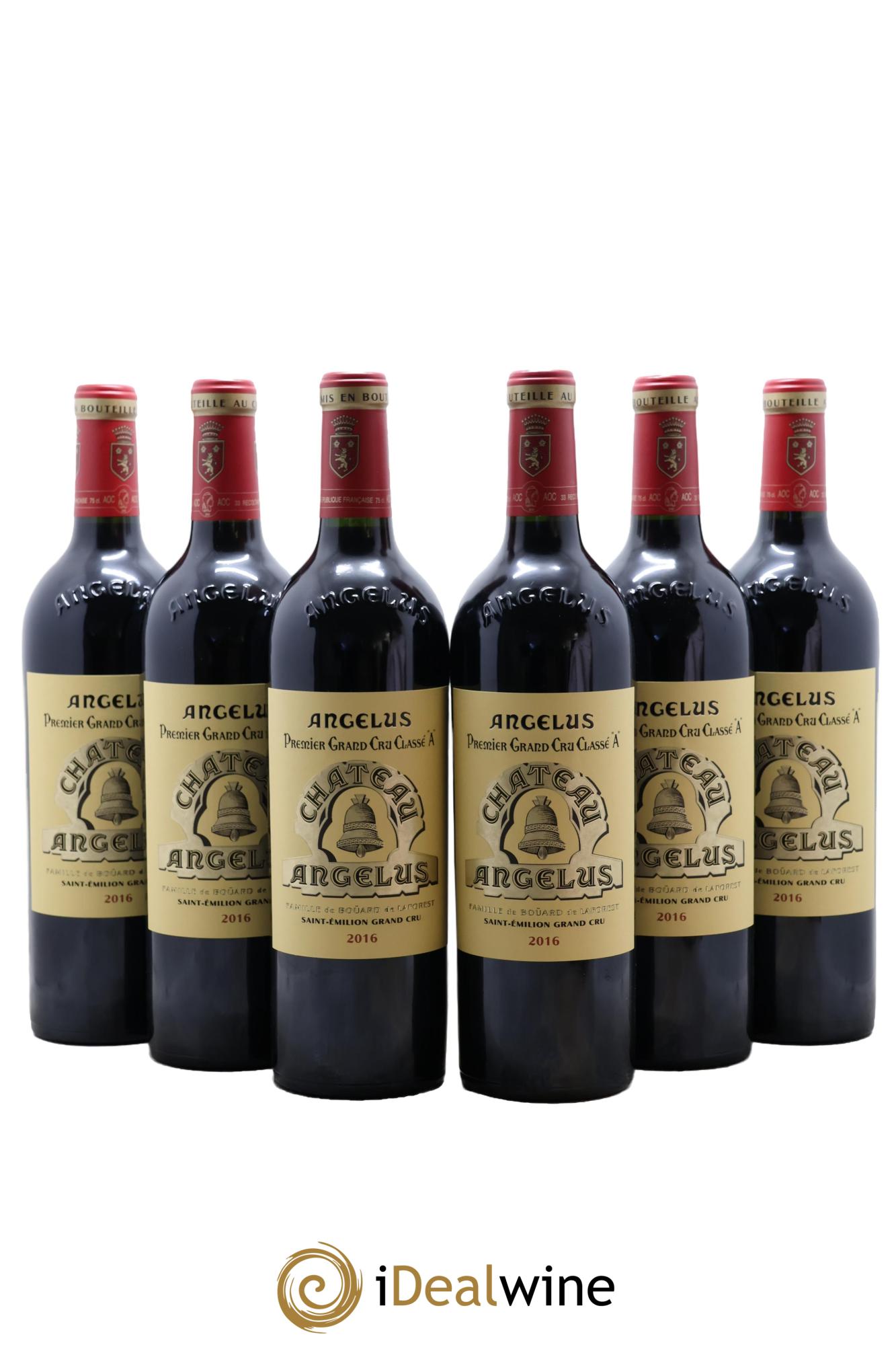 Château Angélus 1er Grand Cru Classé A 2016 - Lot de 6 bouteilles - 0