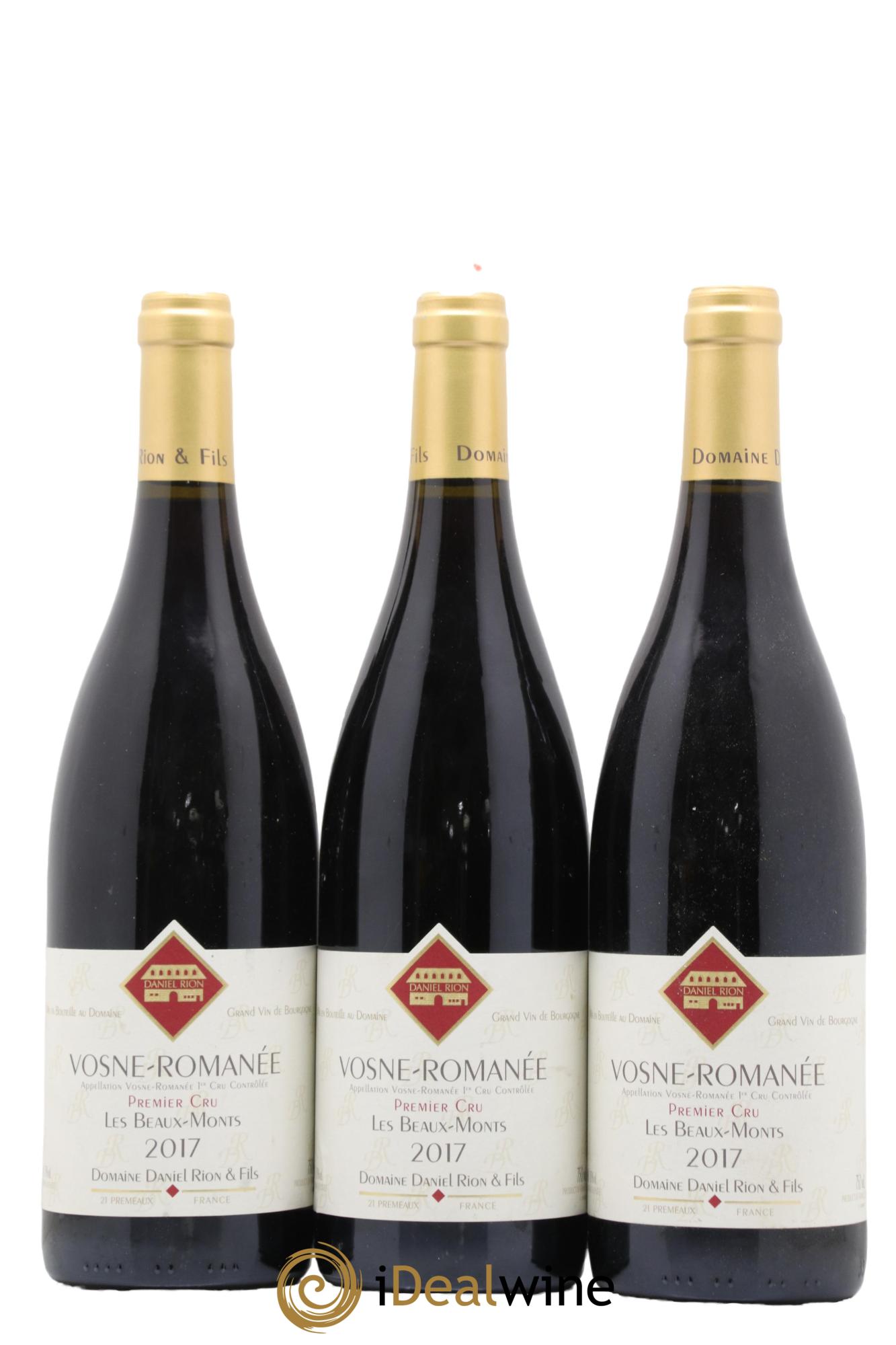 Vosne-Romanée 1er Cru Les Beaux Monts Daniel Rion 2017 - Lot de 3 bouteilles - 0