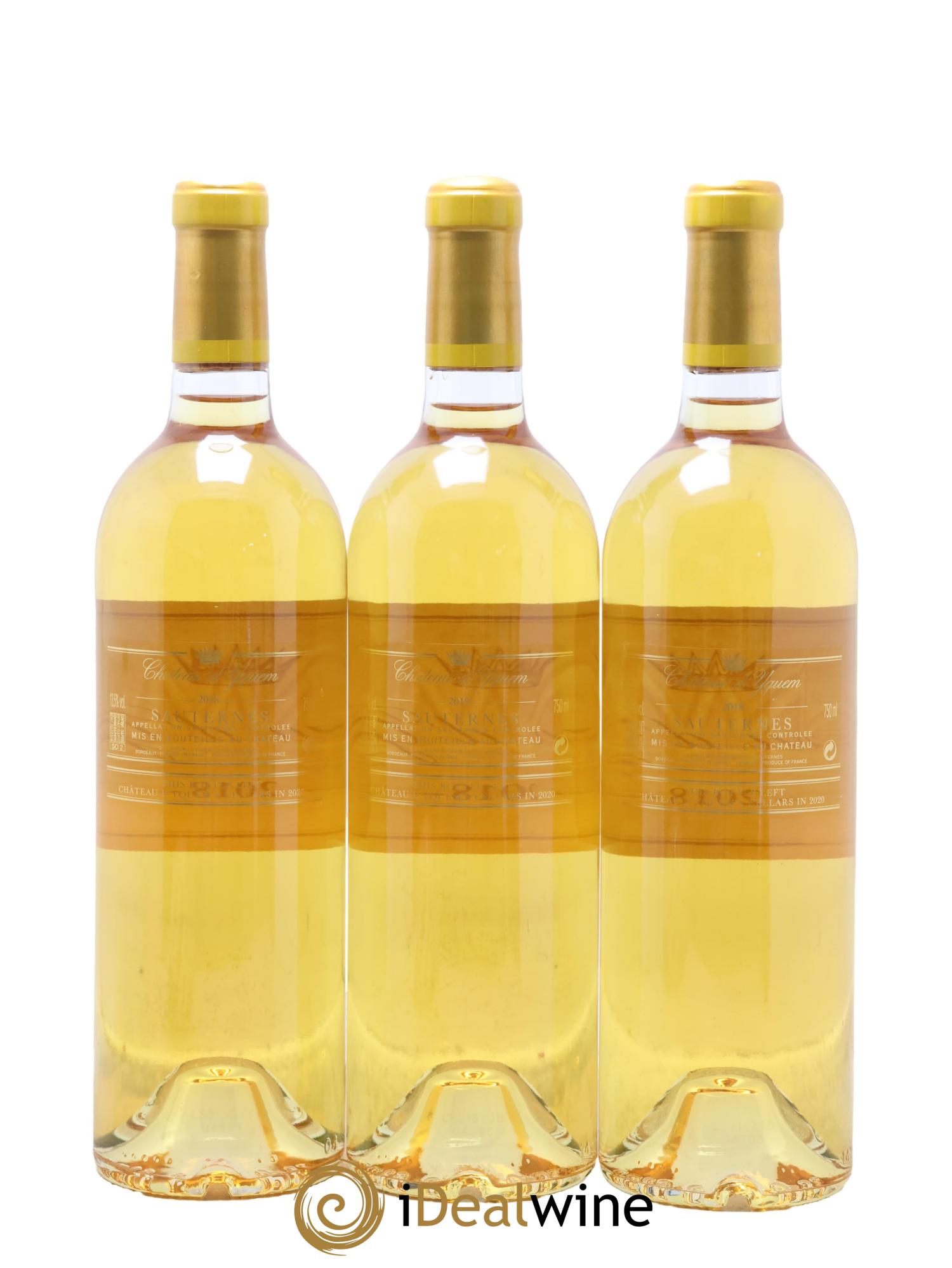 Château d' Yquem 1er Cru Classé Supérieur  2018 - Lotto di 3 bottiglie - 1