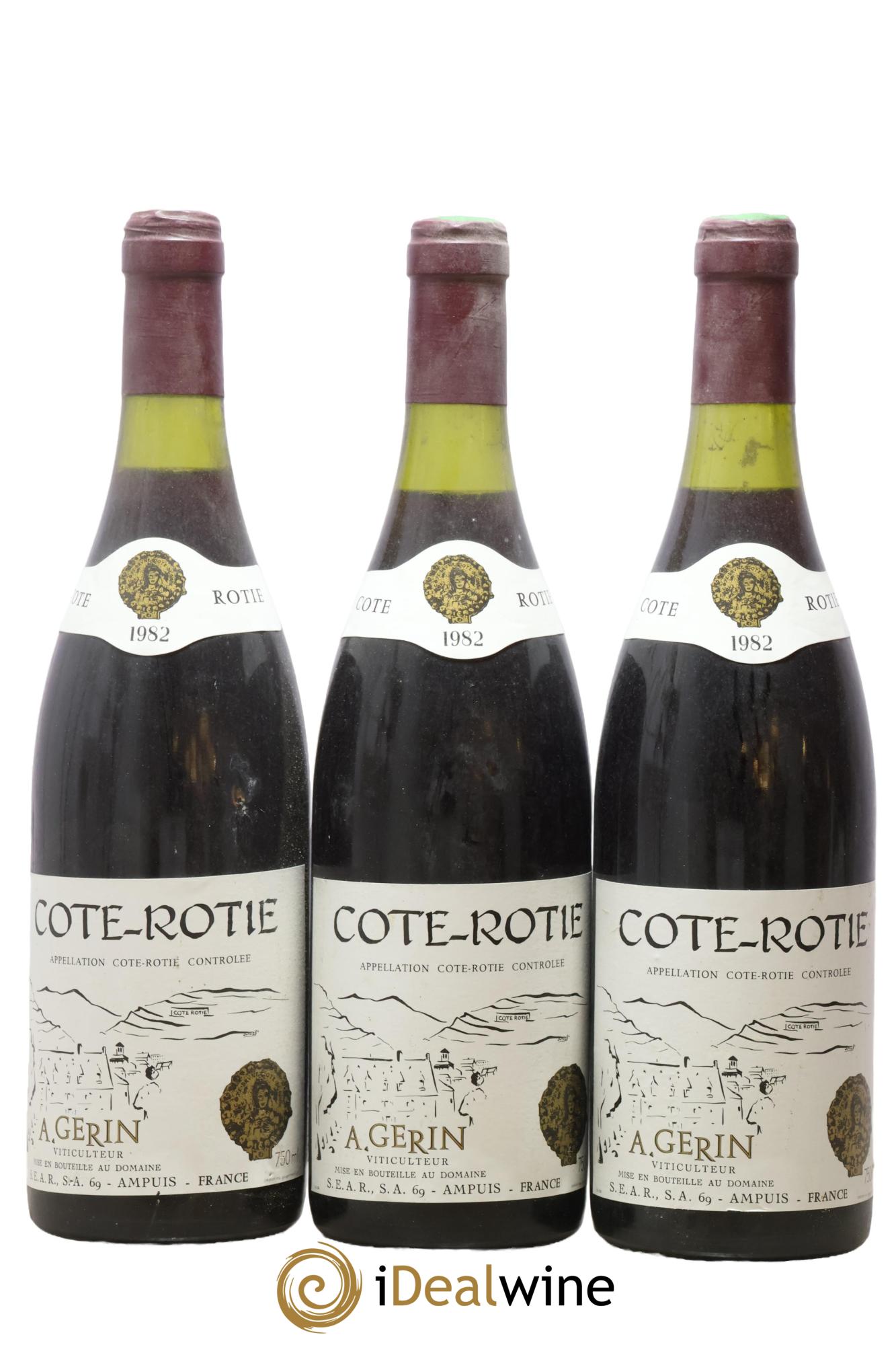 Côte-Rôtie A.Gerin 1982 - Lot of 3 bottles - 0