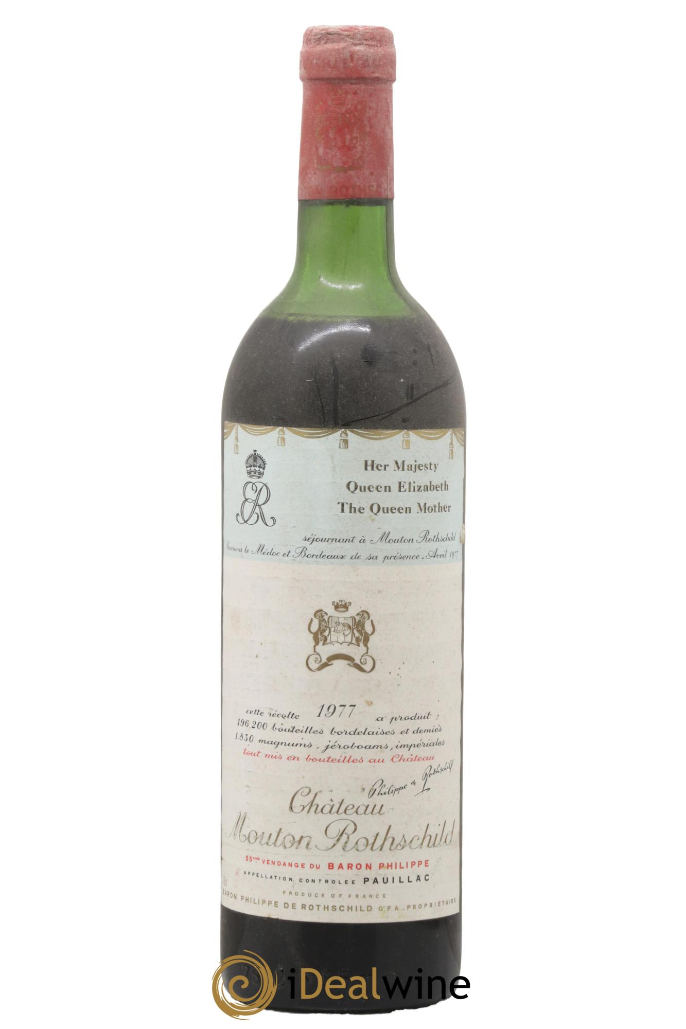 Château Mouton Rothschild 1er Grand Cru Classé 1977 - Posten von 1 Flasche - 0