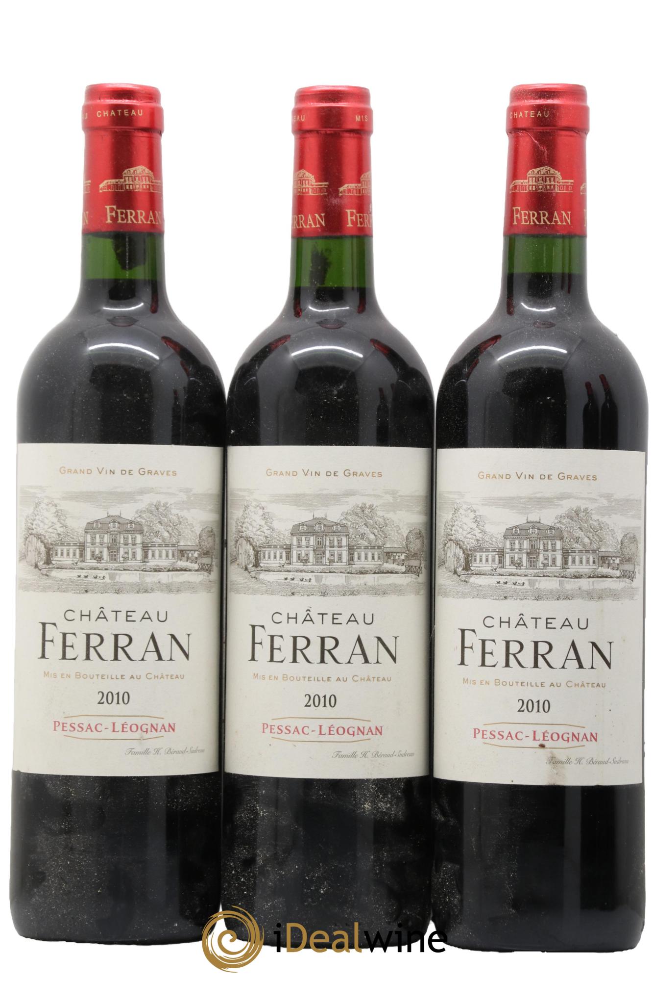 Pessac-Léognan Château Ferran 2010 - Lot de 3 bouteilles - 0