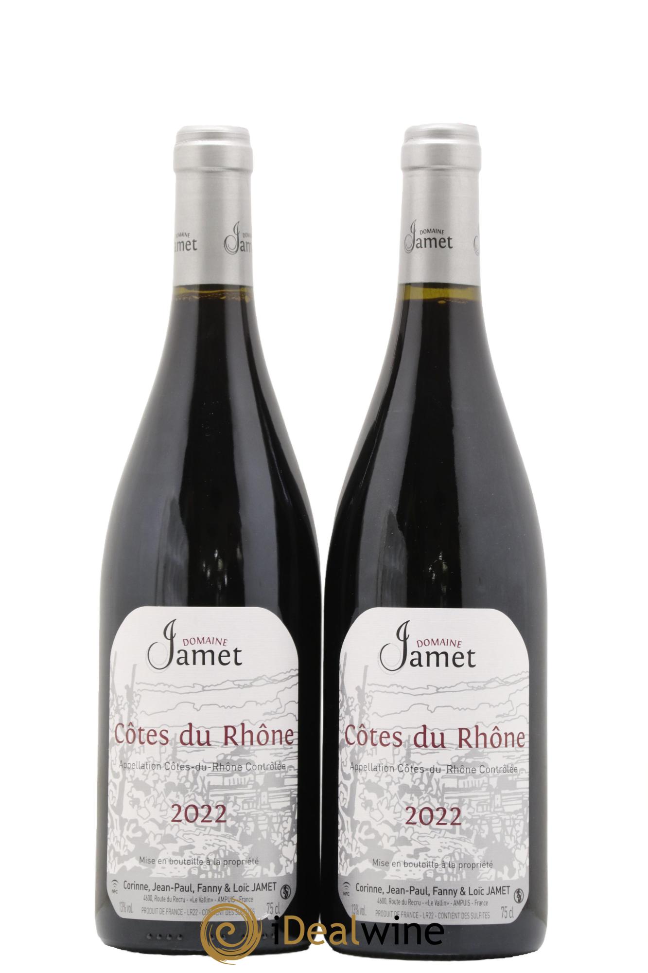 Côtes-du-Rhône Jamet (Domaine) 2022 - Lotto di 2 bottiglie - 0