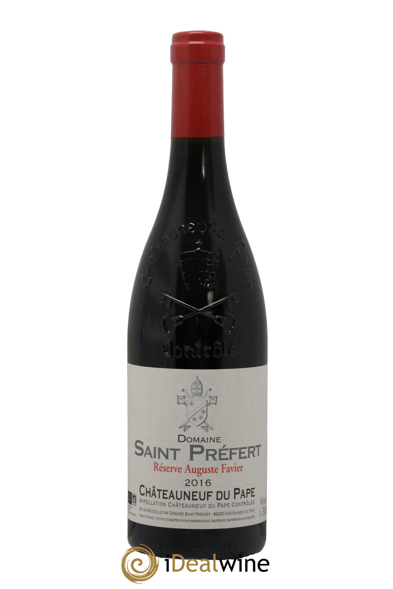 Châteauneuf-du-Pape Réserve Auguste Favier Domaine Saint-Préfert 2016 - Lot de 1 bouteille - 0