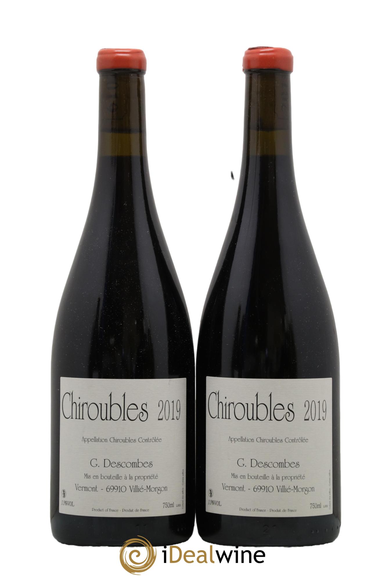 Chiroubles Vieilles vignes Georges Descombes (Domaine) 2019 - Lot de 2 bouteilles - 0