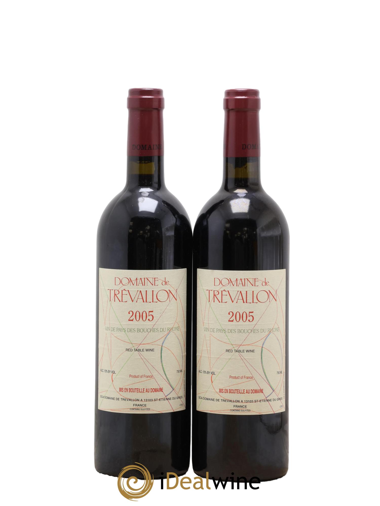 VDP Bouches du Rhône Trévallon (Domaine de) Eloi Dürrbach 2005 - Lot de 2 bouteilles - 0