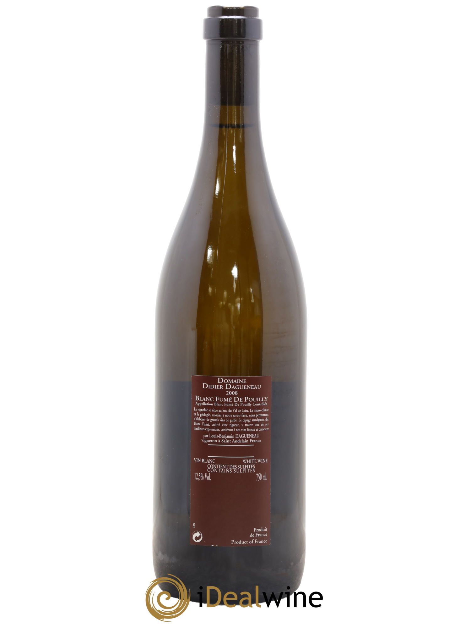 Vin de France (anciennement Pouilly-Fumé) Pur Sang Dagueneau (Domaine Didier - Louis-Benjamin) 2008 - Lot of 1 bottle - 1
