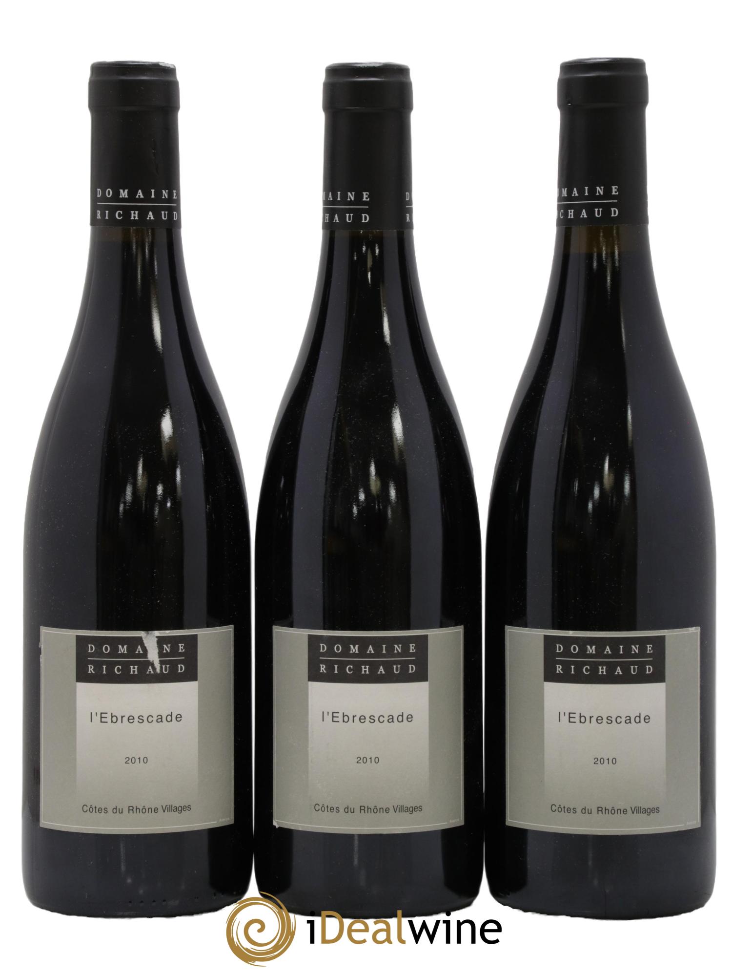 Cairanne Ebrescade Marcel Richaud 2010 - Lot de 3 bouteilles - 0