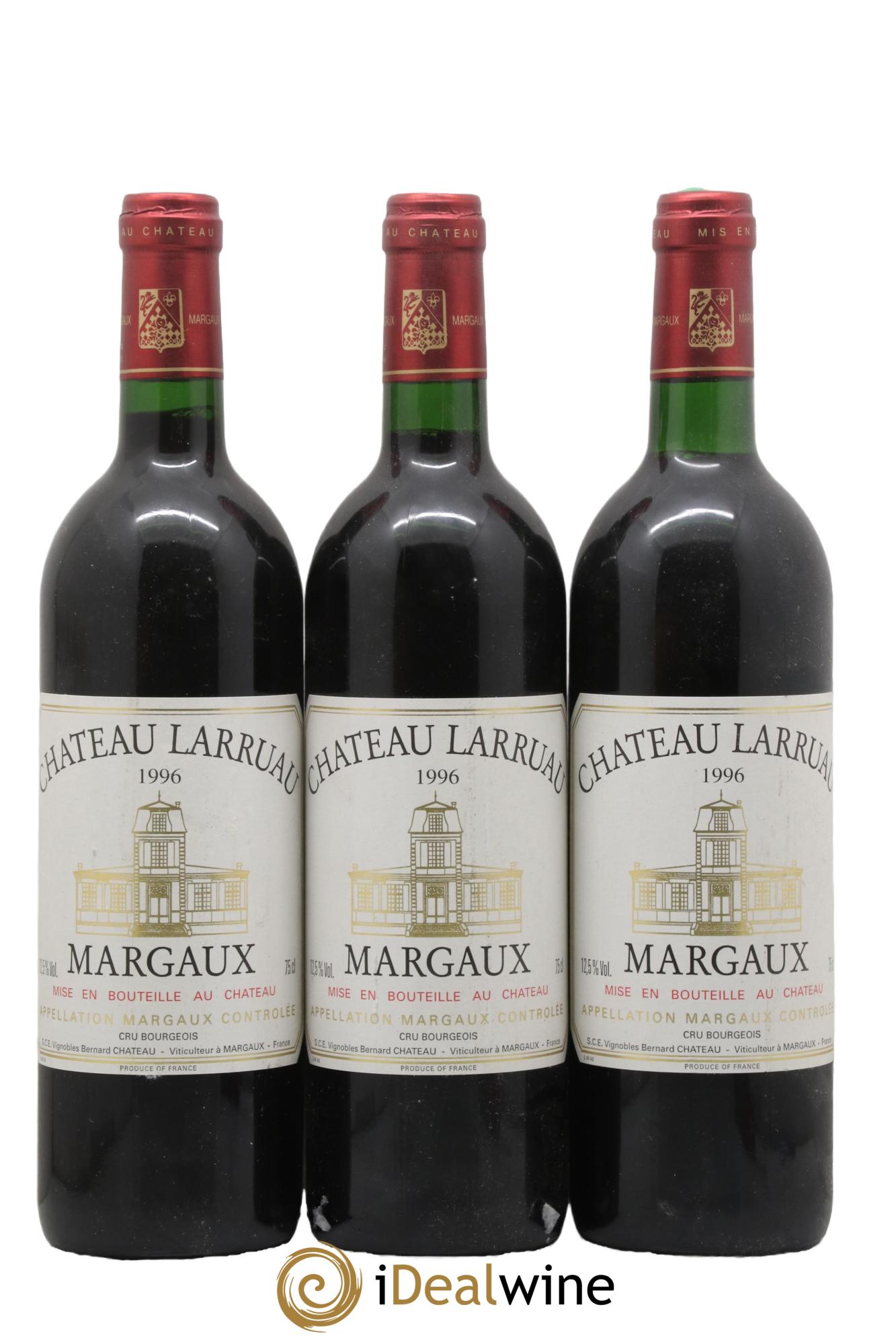 Château Larruau 1996 - Lot de 3 bouteilles - 0