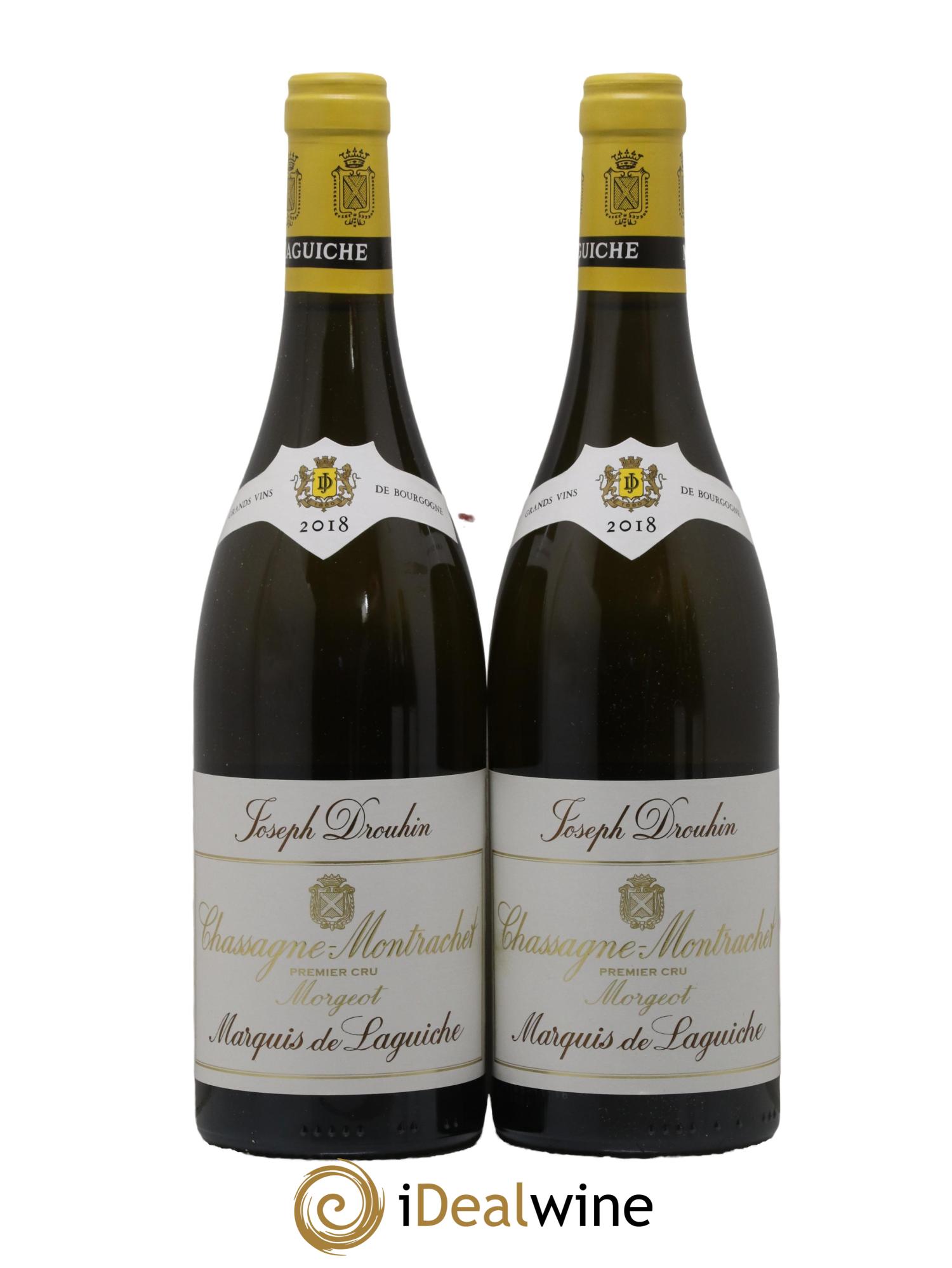 Chassagne-Montrachet 1er Cru Morgeot - Marquis de Laguiche Joseph Drouhin 2018 - Lot de 2 bouteilles - 0