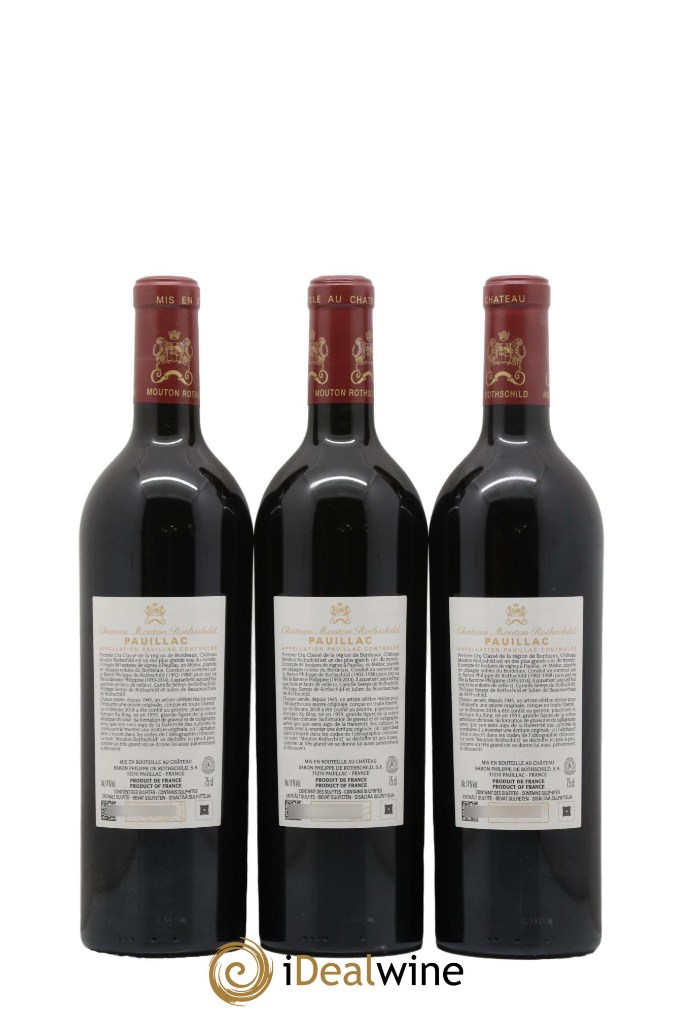 Château Mouton Rothschild 1er Grand Cru Classé 2018 - Lot de 6 bouteilles - 4