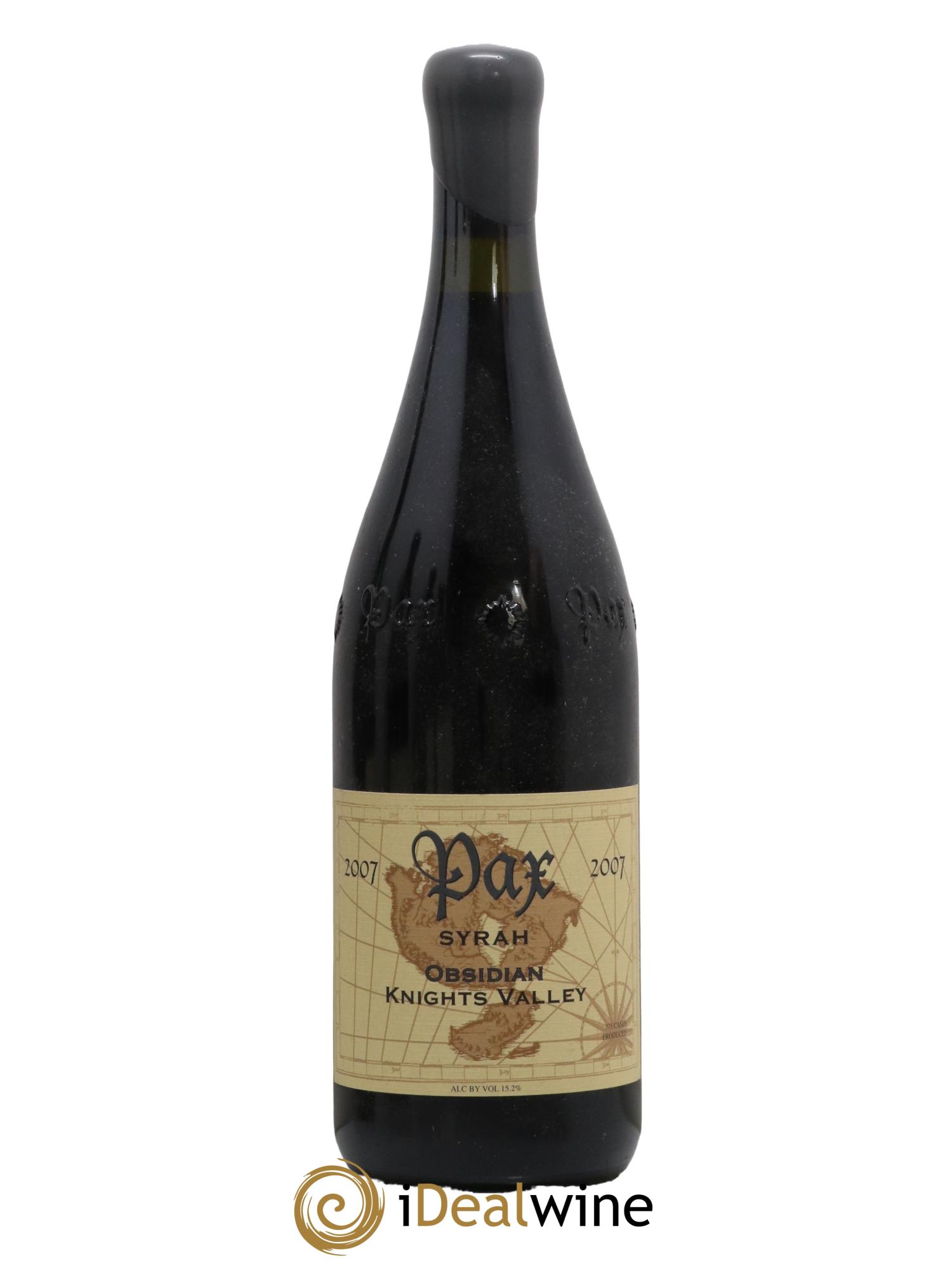 USA Knights Valley Pax Syrah Obsidian 2007 - Lot de 1 bouteille - 0