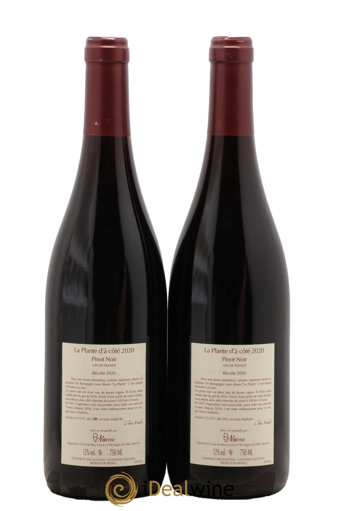 Vin de France La Plante d'à coté Binaume Bizot-Naudin 2020 - Lot de 2 bouteilles - 1