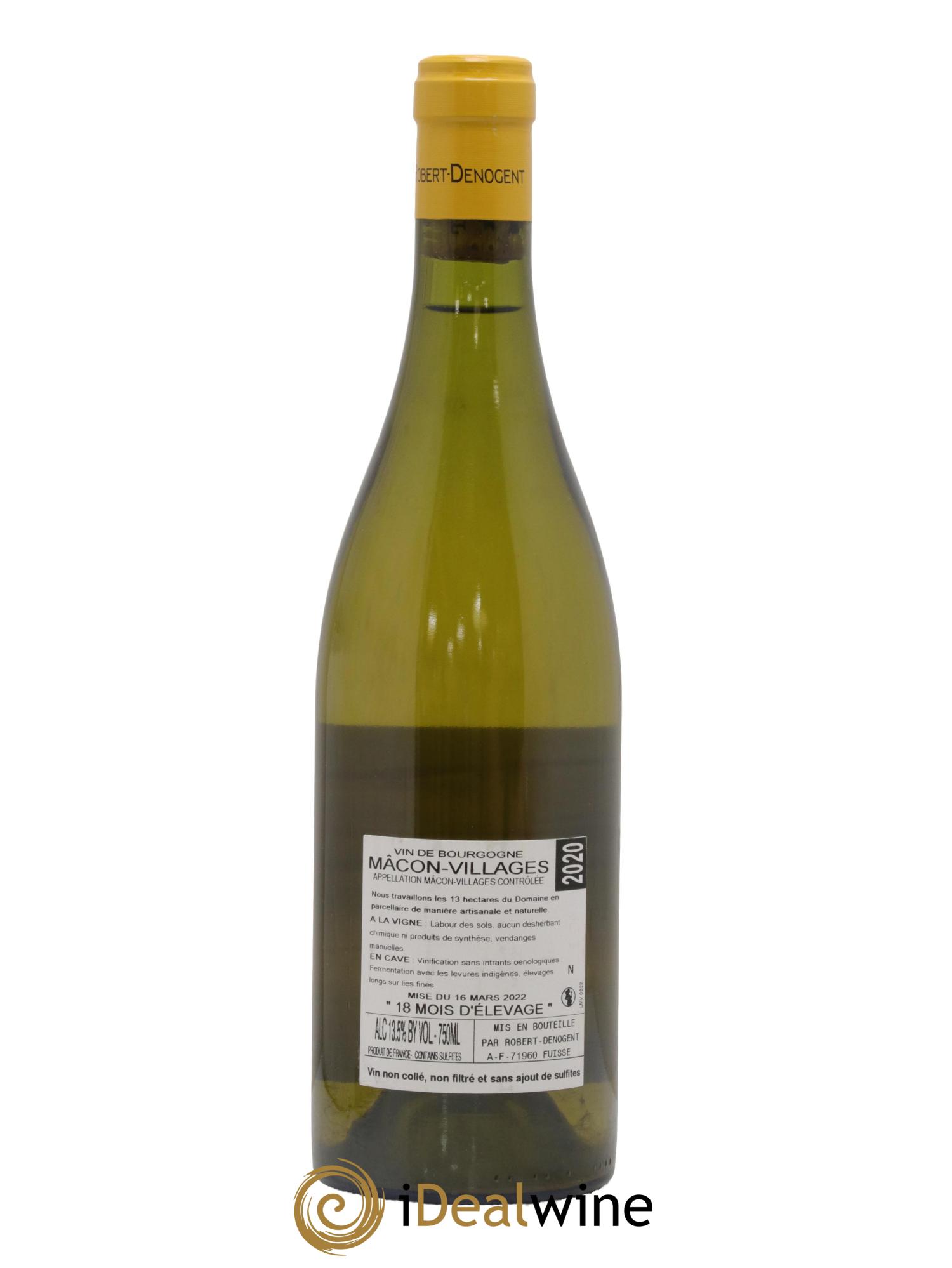 Mâcon-Villages Les Sardines Robert Denogent (Domaine) 2020 - Lot of 1 bottle - 1