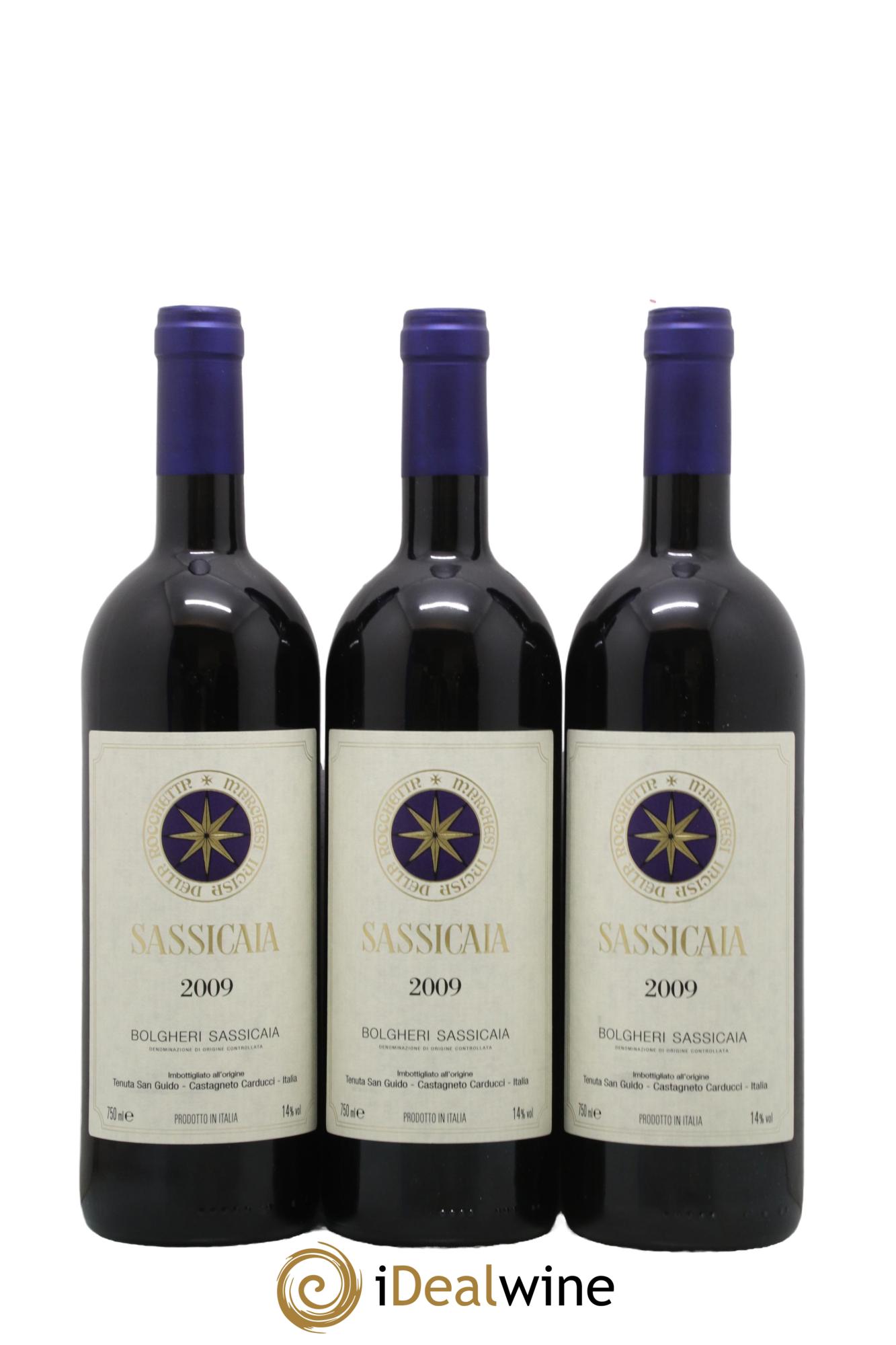 Bolgheri DOC Sassicaia Tenuta San Guido 2009 - Lotto di 3 bottiglie - 0