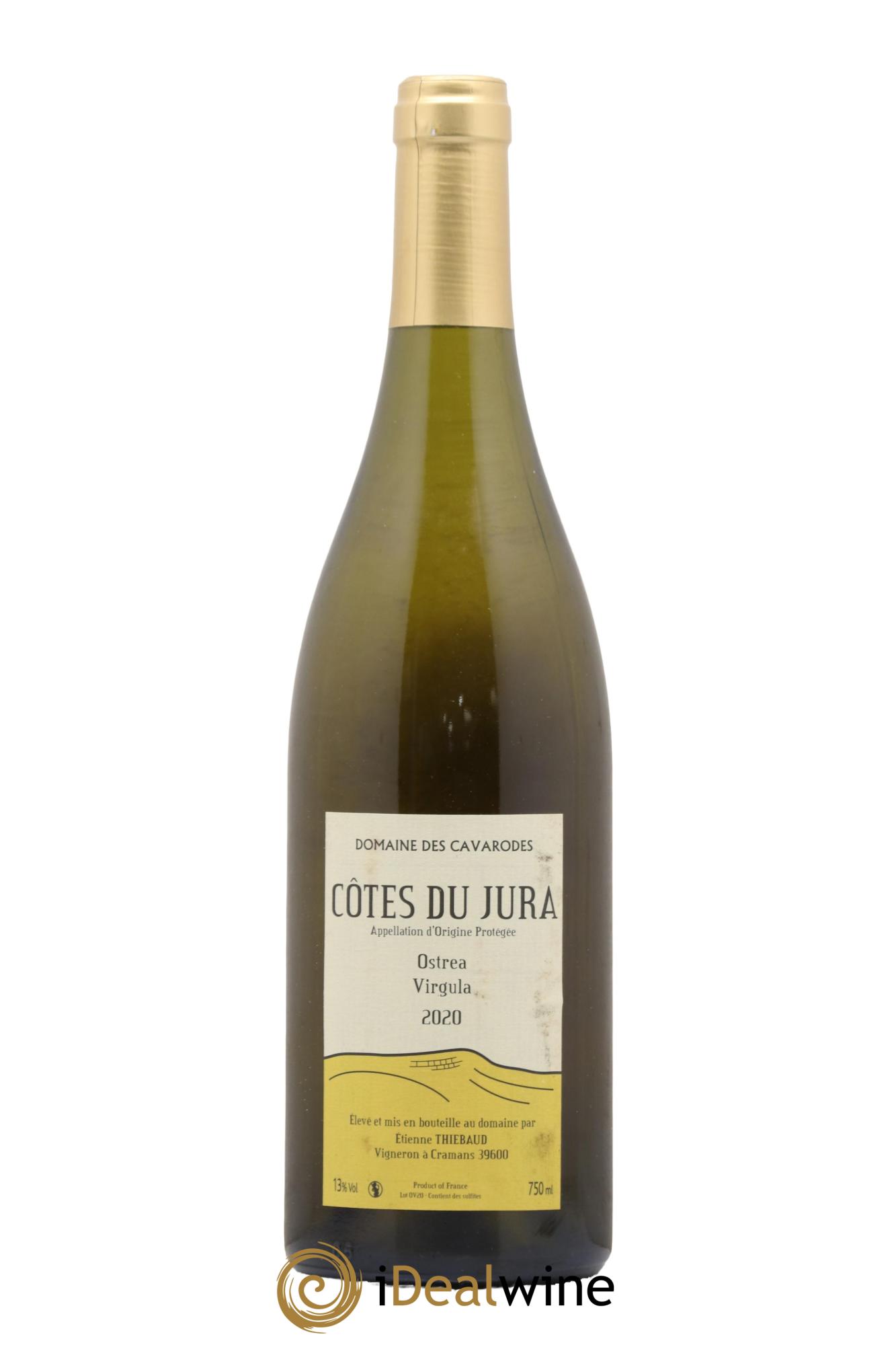 Côtes du Jura Ostrea Virgula Cavarodes (Domaine des) - Etienne Thiébaud 2020 - Lot de 1 bouteille - 0