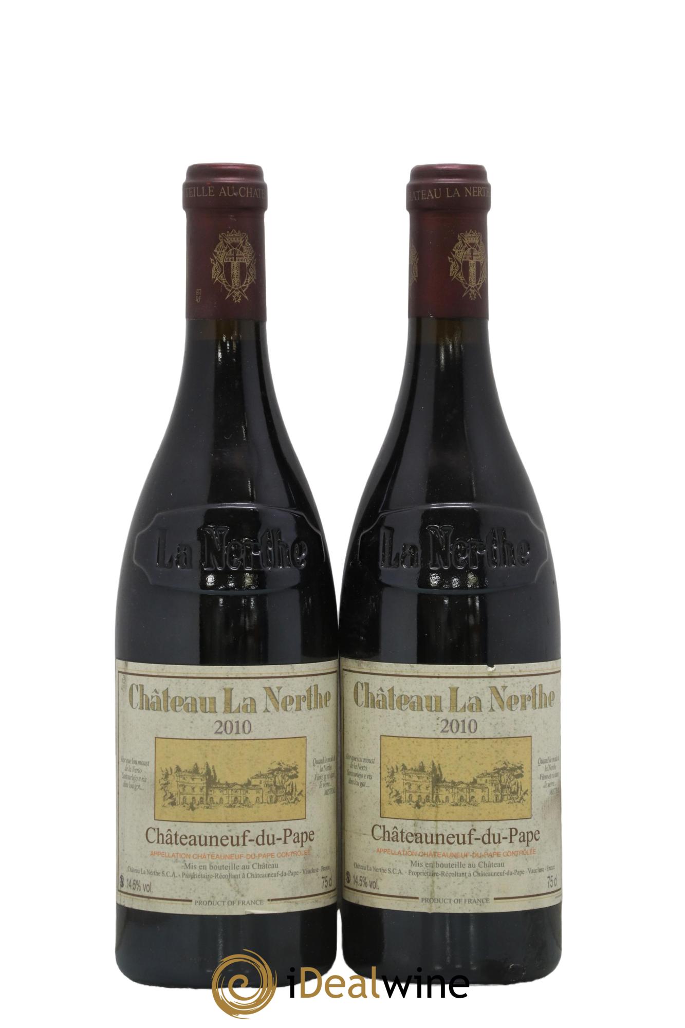 Châteauneuf-du-Pape Château la Nerthe Famille Richard 2010 - Lot de 2 bouteilles - 0