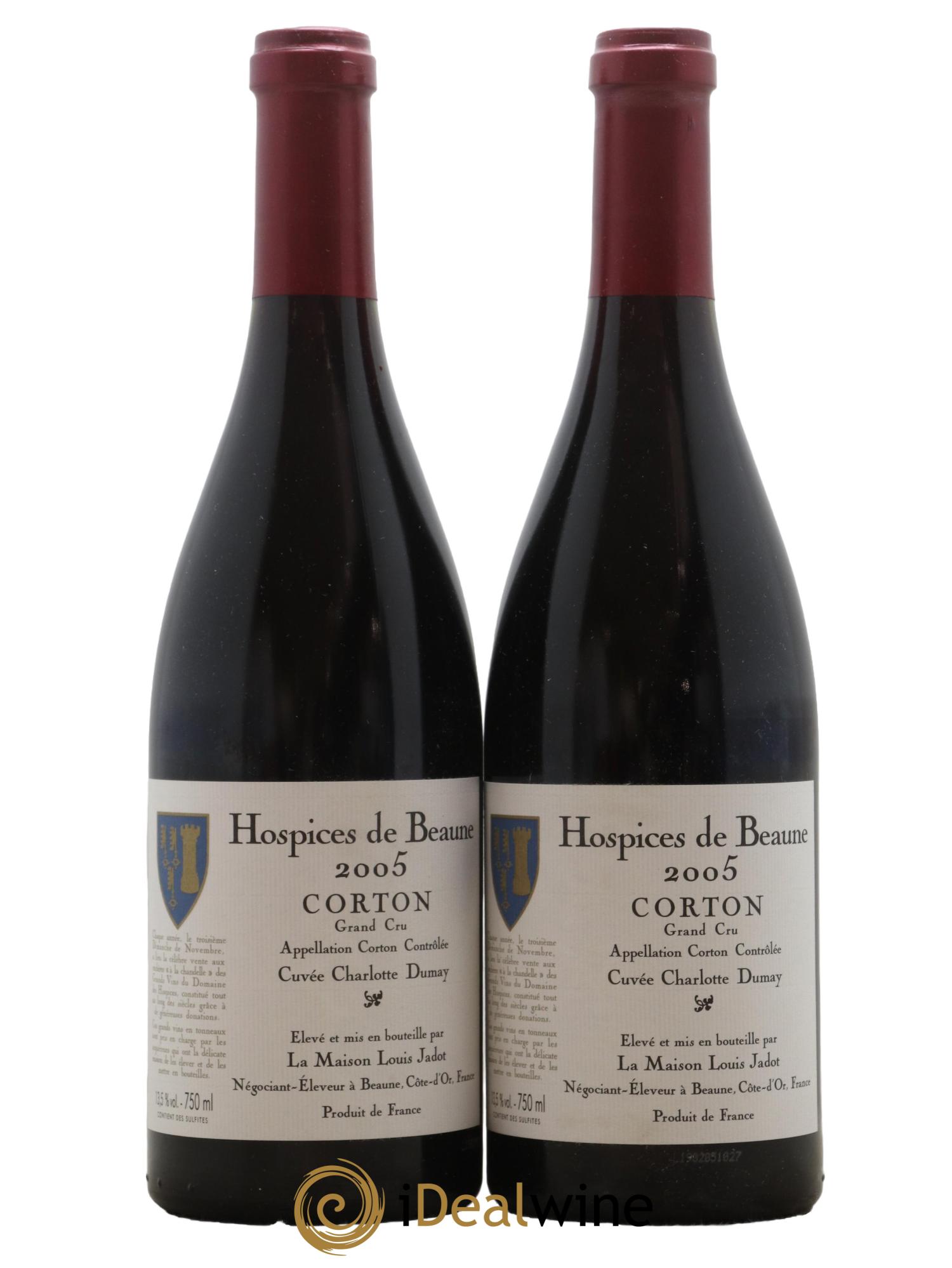 Corton Grand Cru Jadot 2005 - Posten von 2 Flaschen - 0