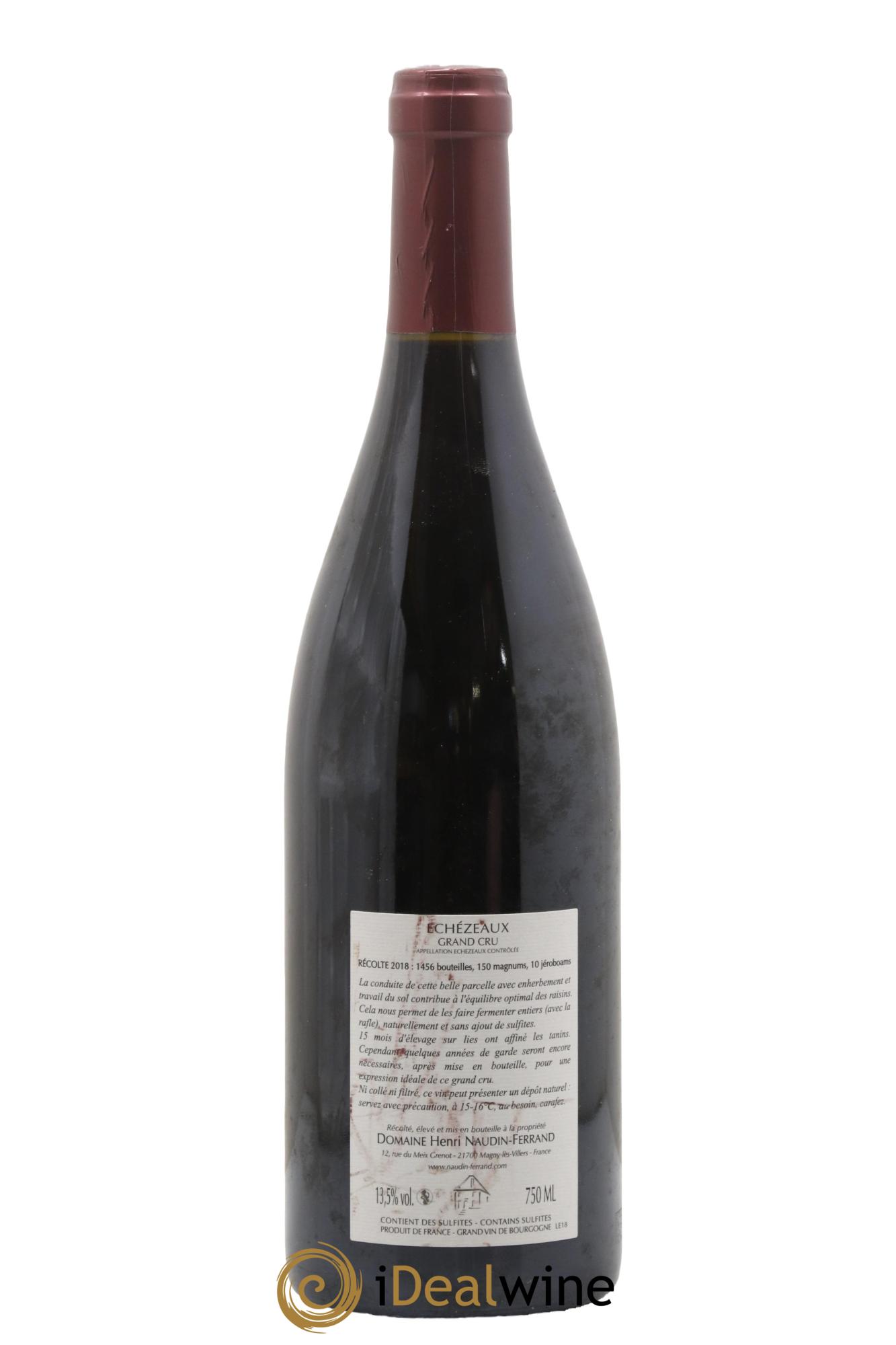 Echezeaux Grand Cru Naudin-Ferrand (Domaine) 2018 - Lot de 1 bouteille - 1