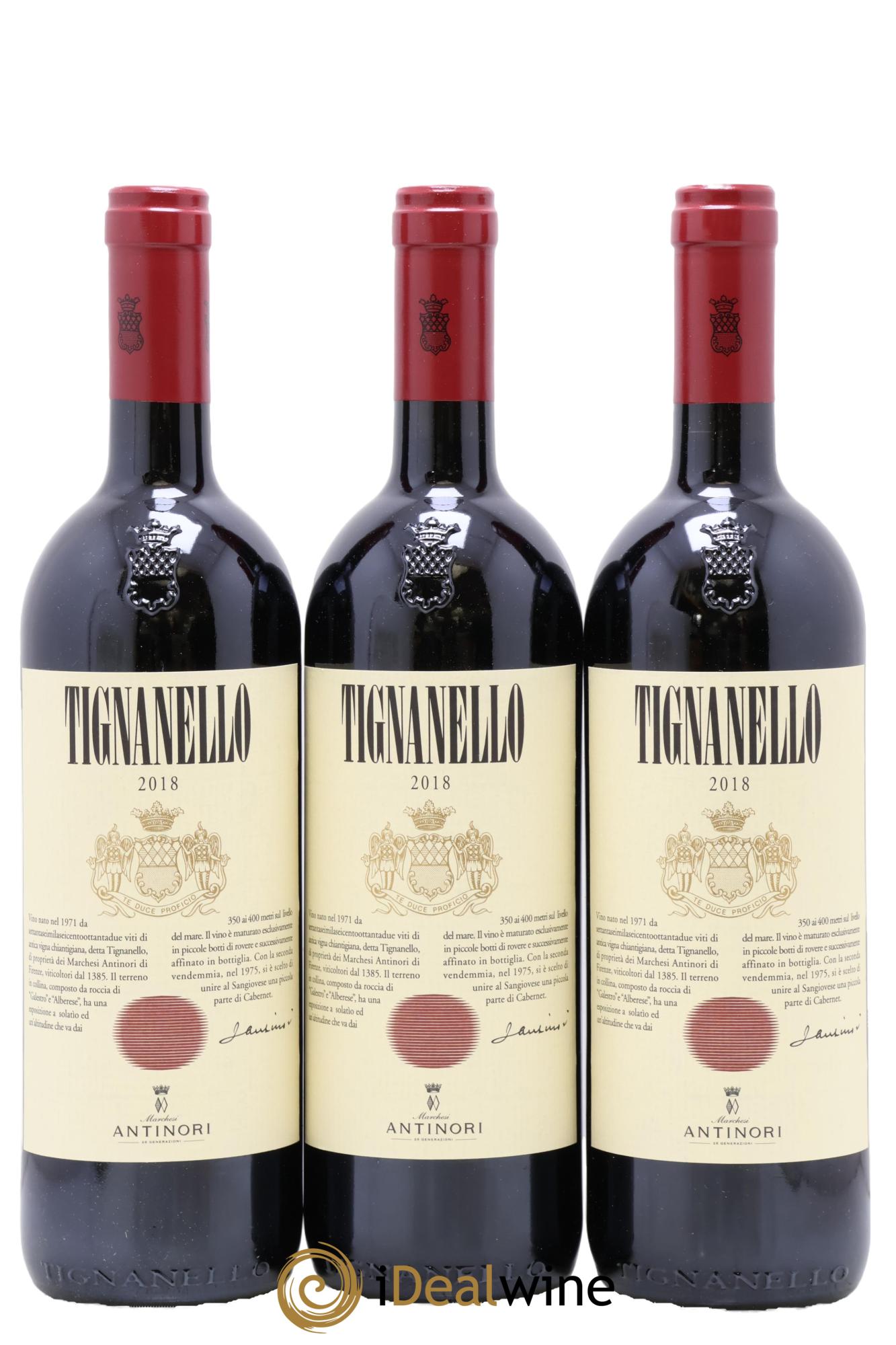 Toscana IGT Tignanello Tenuta Tignanello - Marchesi Antinori 2018 - Lotto di 3 bottiglie - 0