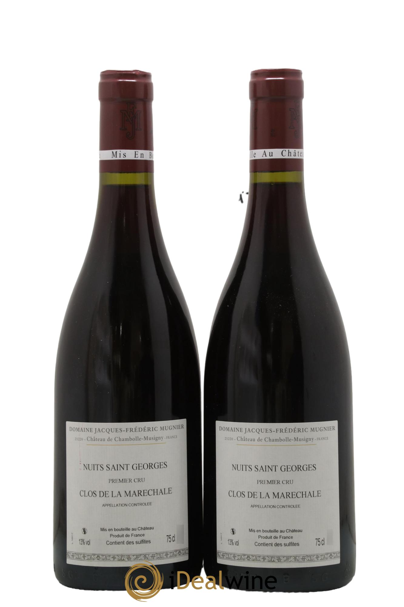 Nuits-Saint-Georges 1er Cru Clos de La Maréchale Jacques-Frédéric Mugnier 2017 - Lotto di 2 bottiglie - 1