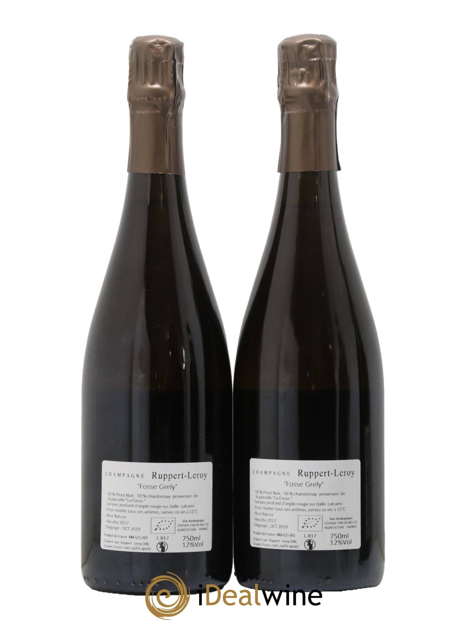 Fosse-Grely Brut Nature Ruppert-Leroy 2017 - Lot de 2 bouteilles - 1