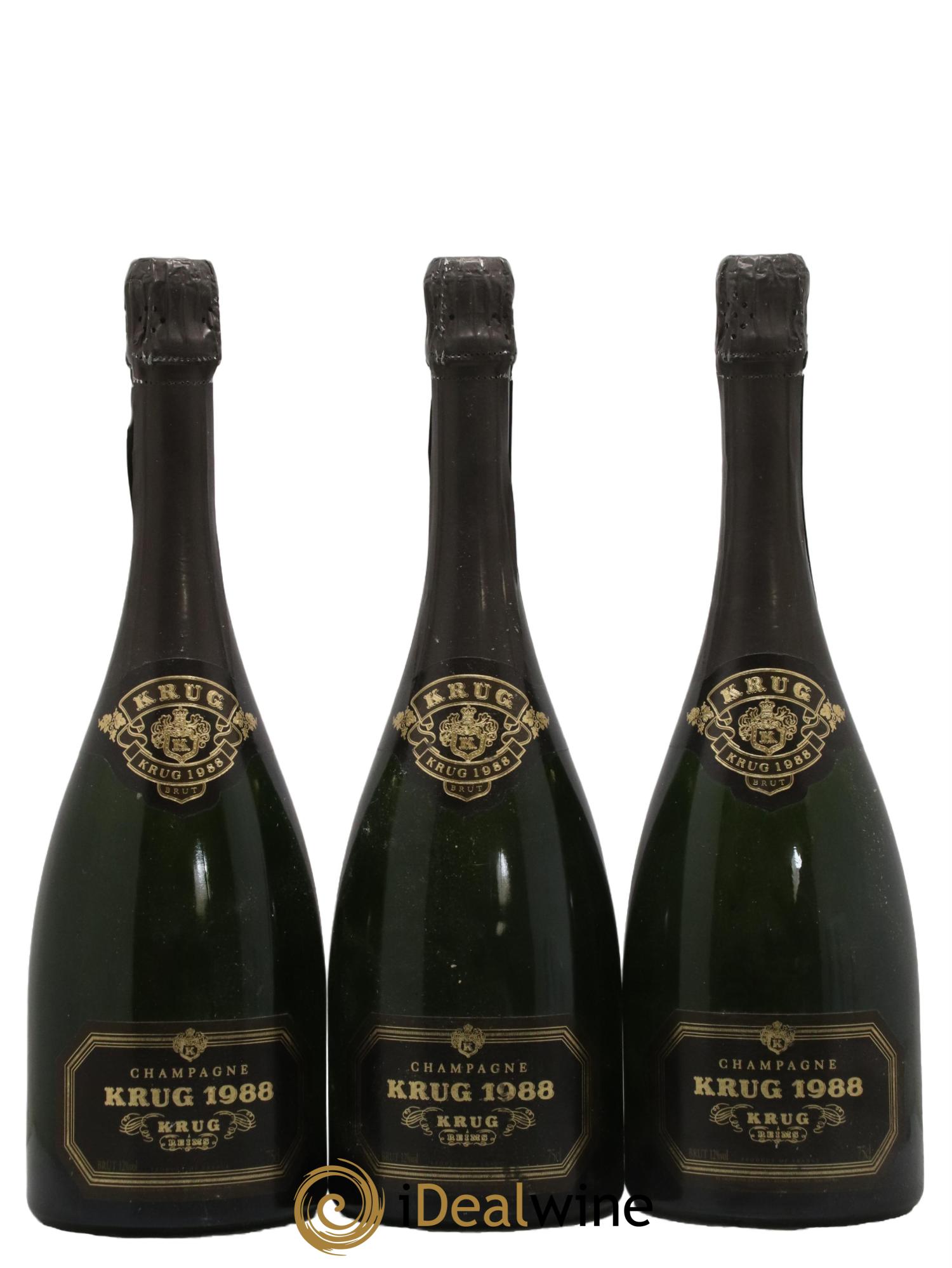 Vintage Krug 1988 - Lot de 3 bouteilles - 0